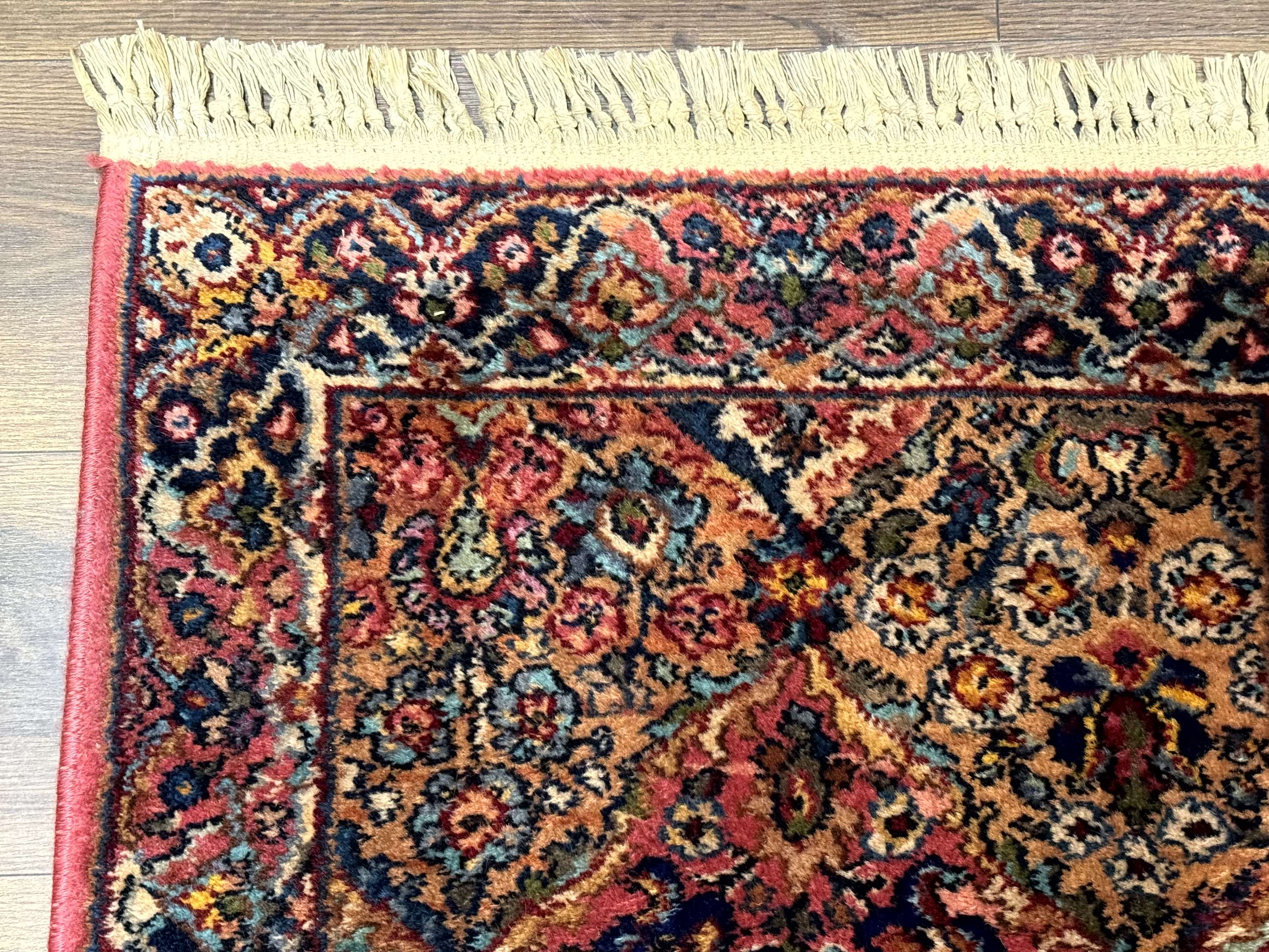 Karastan Runner Rug 2x15, Multicolor Panel Kirman #717, Wool, Original 700 Series, Antique - Jewel Rugs