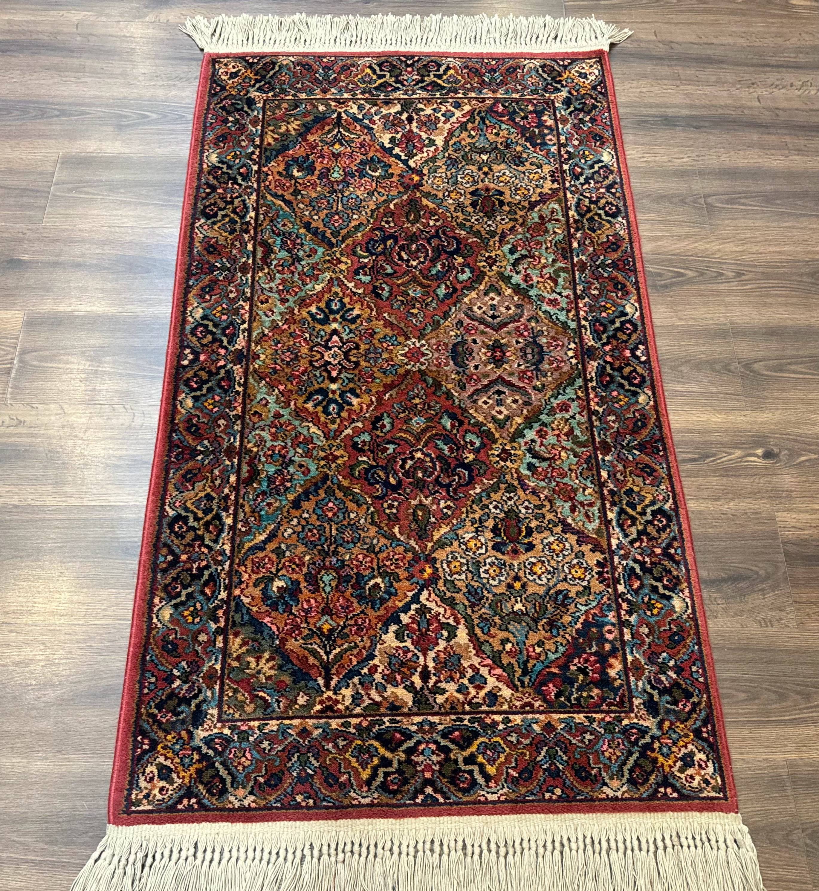 Karastan Rug 3x5 Multicolor Panel Kirman #717, Original 700 Series, Wool Pile, Discontinued - Jewel Rugs