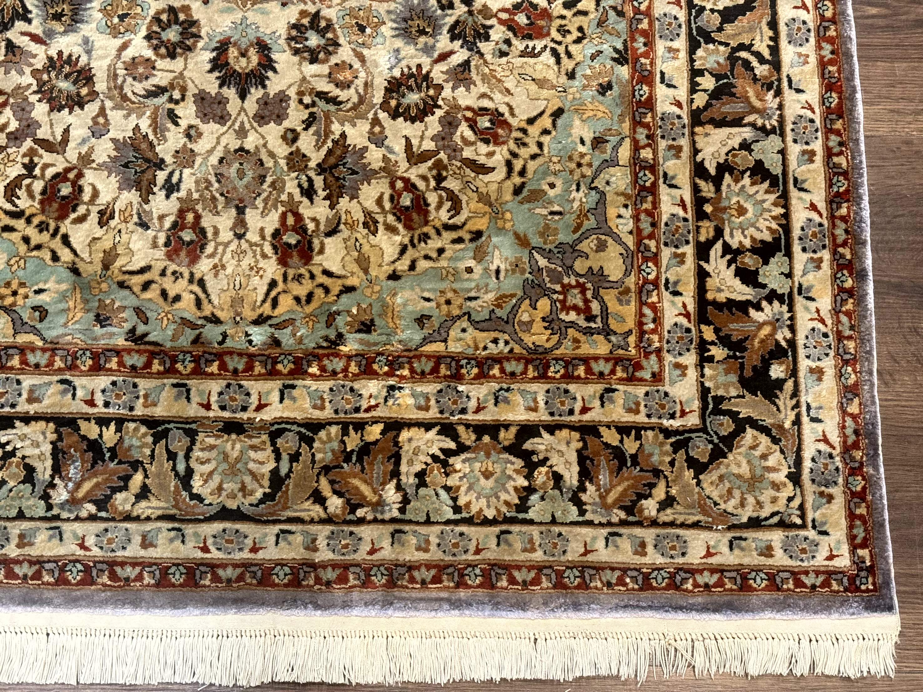 Sino Per'ian Qum Silk Rug 3x5, Fine 500 KPSI, Hand Knotted - Jewel Rugs