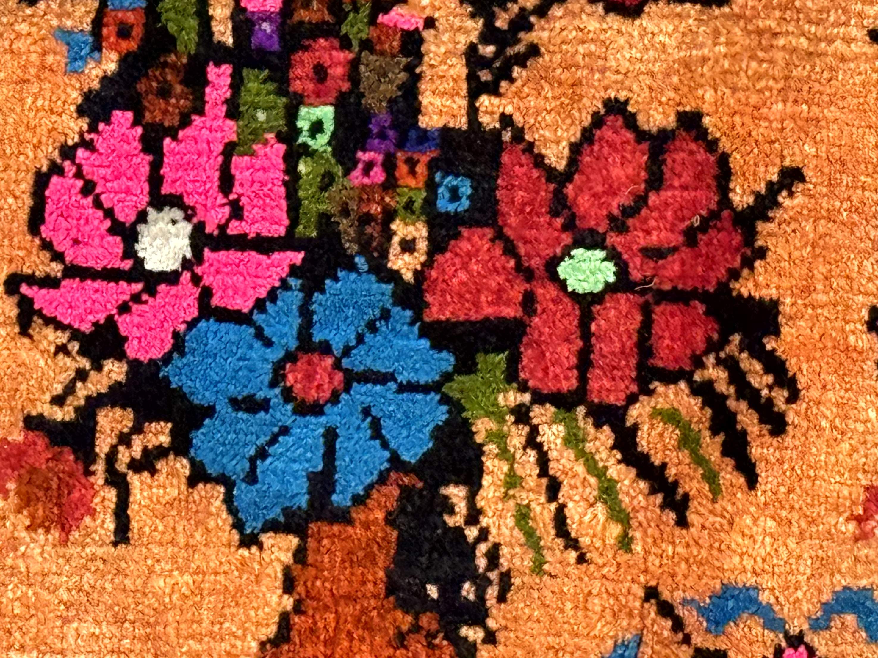 Small Persian Balouchi Rug 2x2, Floral Vases, Tribal Rug - Jewel Rugs