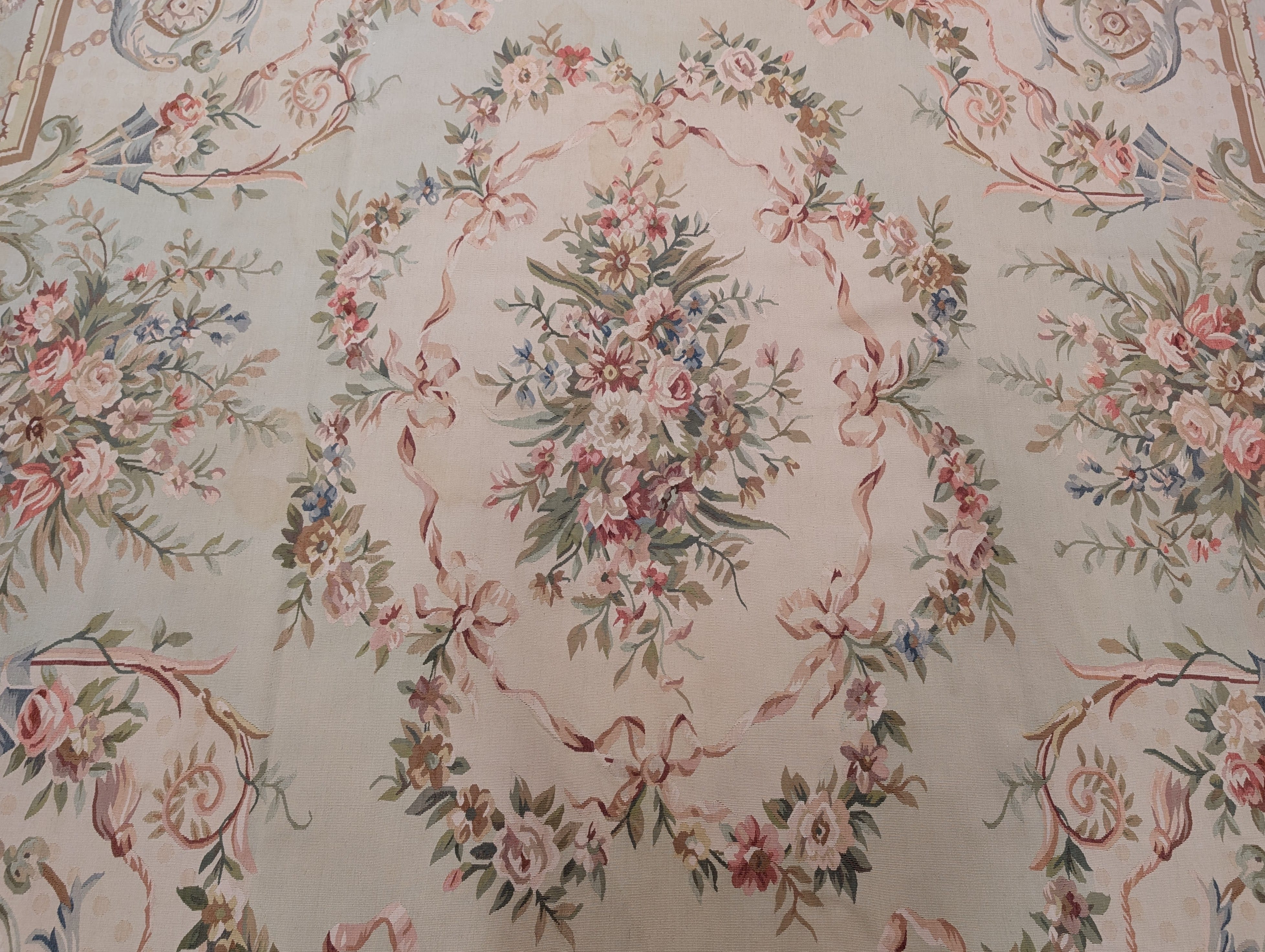 Aubusson Rug 10x14, Flatweave Hand-Woven Wool Carpet - Jewel Rugs