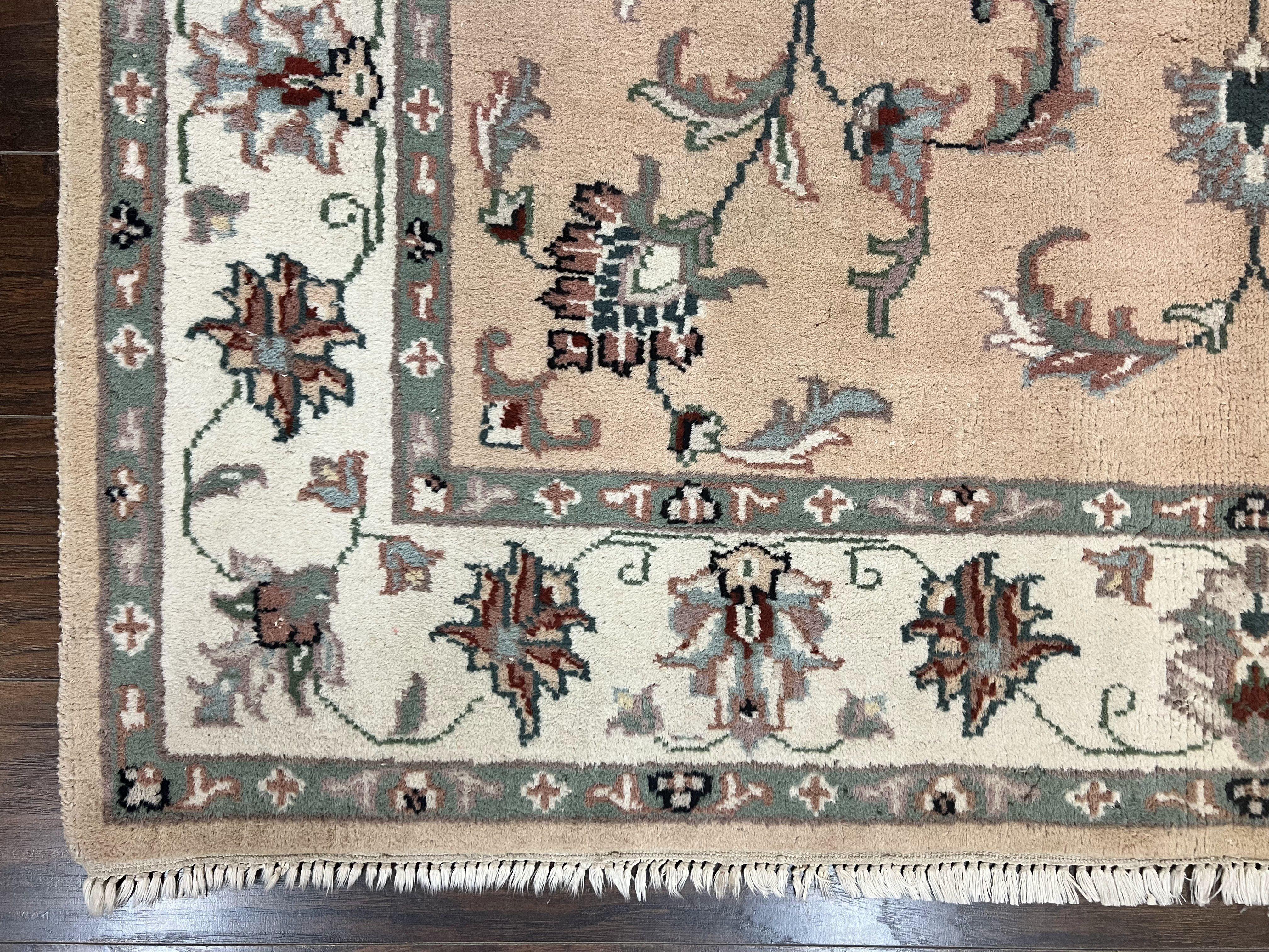 Indo Persian Rug 6x9, Handmade Vintage Wool Carpet, Floral Allover - Jewel Rugs