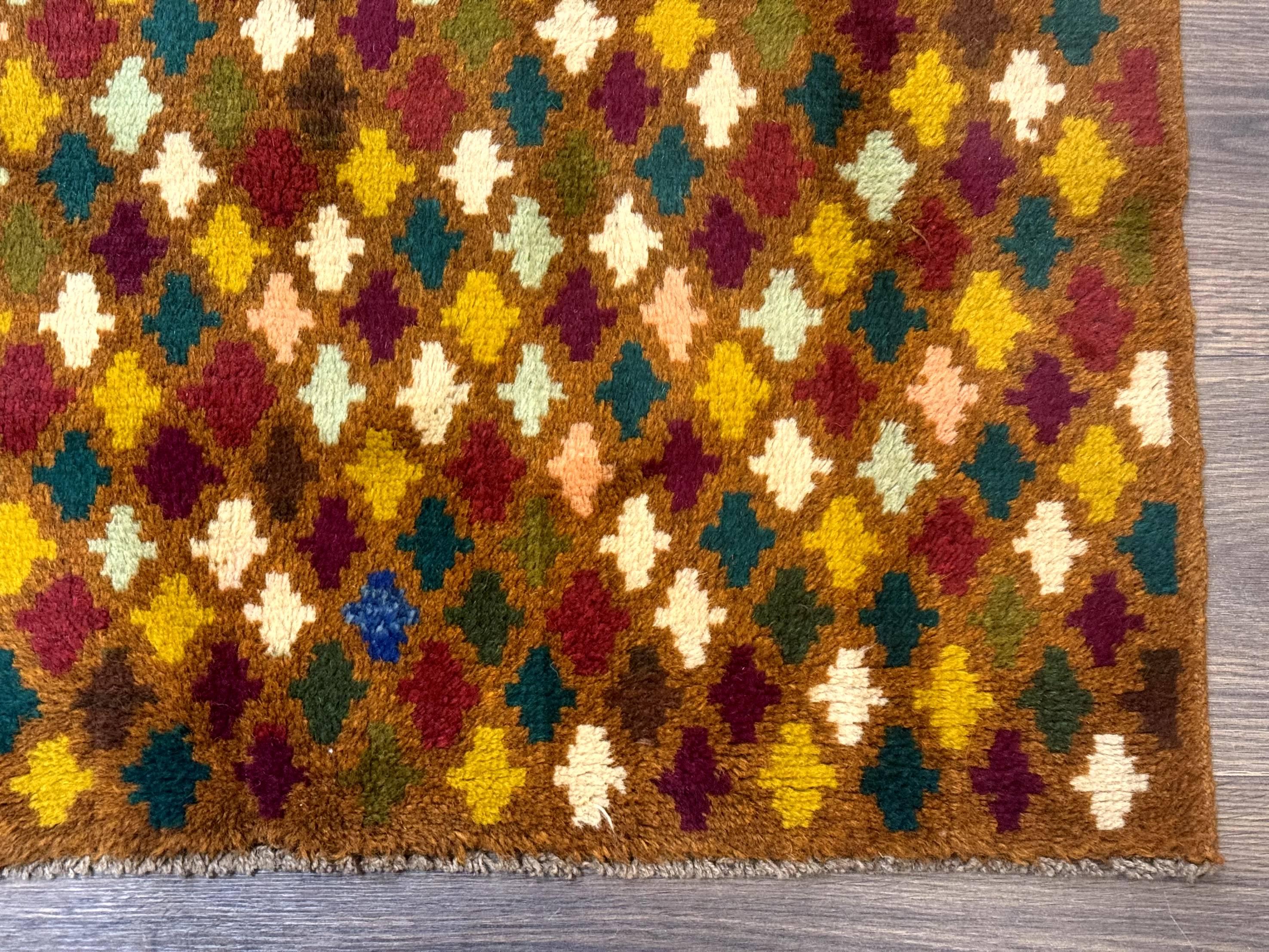 Balouch Rug 3x4, Burnt-Orange, Multicolor, Afghan Rug - Jewel Rugs