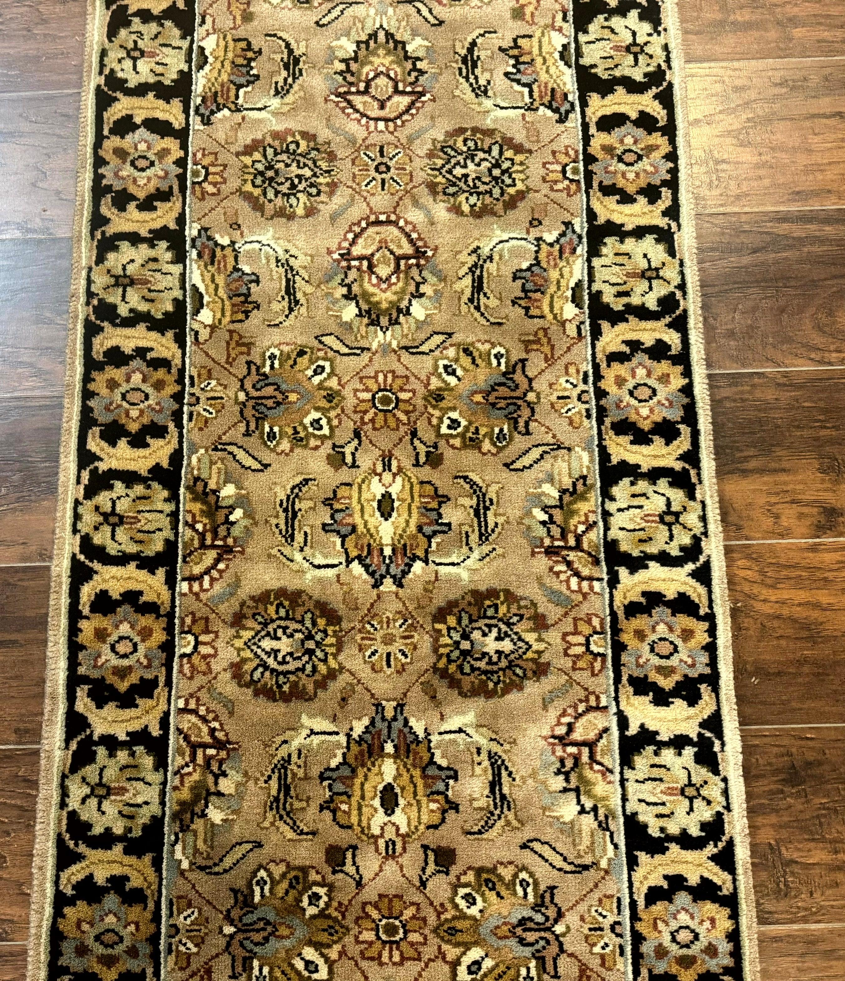 Indo Mahal Runner Rug 2.5 x 12, Traditional Wool Runner for Hallway or Kitchen, Vintage - Jewel Rugs