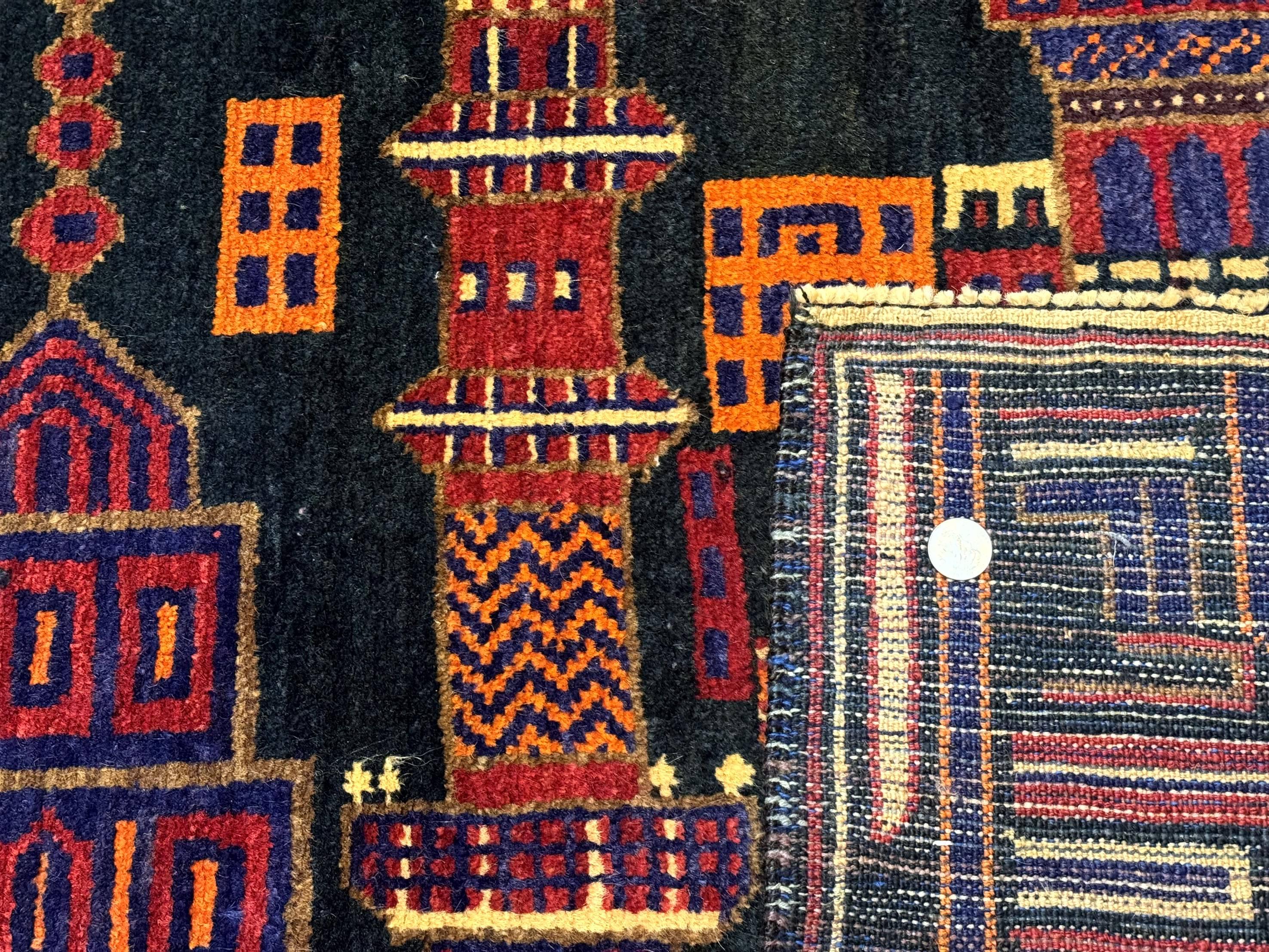 Balouch Rug 3x5, City Pictorial, Afghan Rug - Jewel Rugs