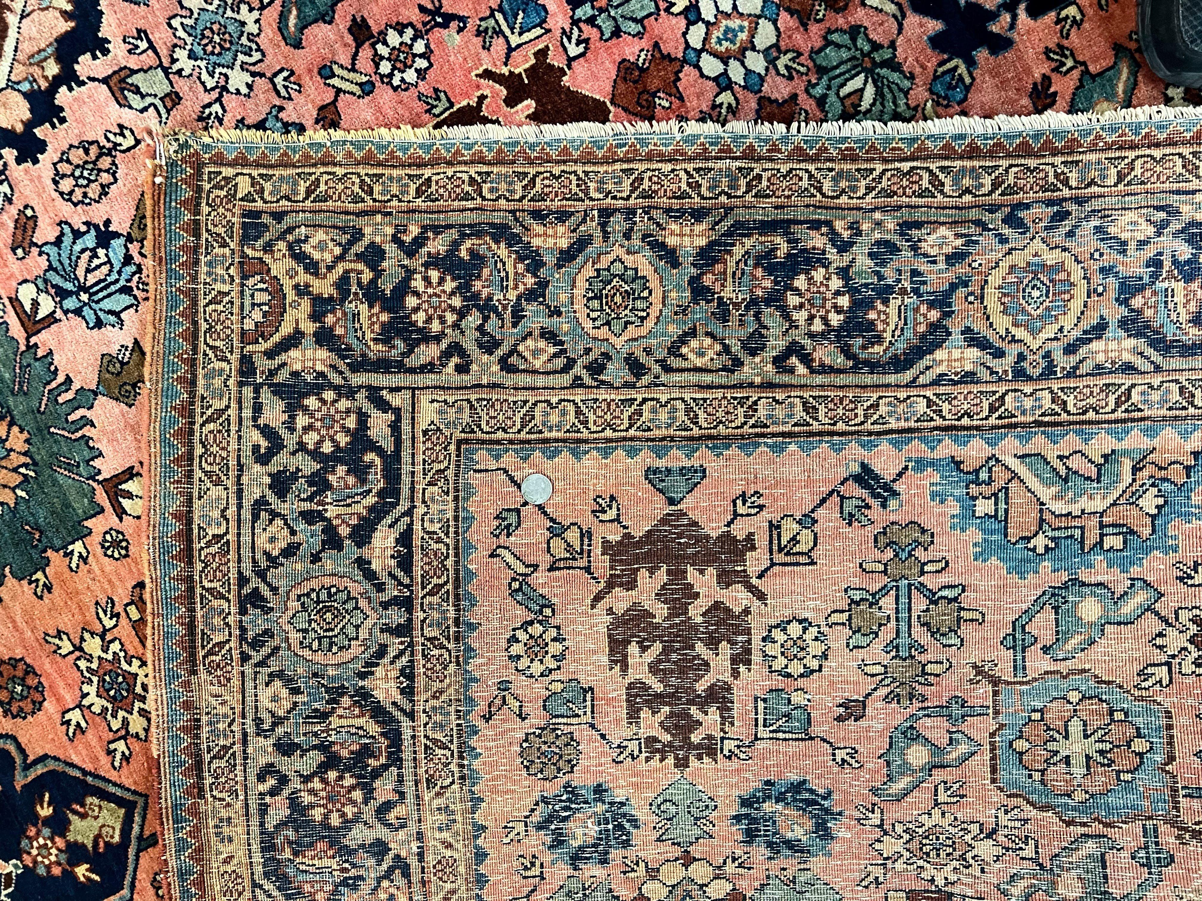 Rare Persian Sarouk Farahan Rug 9x15 – Antique Wool Carpet, Signed By Master Weaver - Jewel Rugs