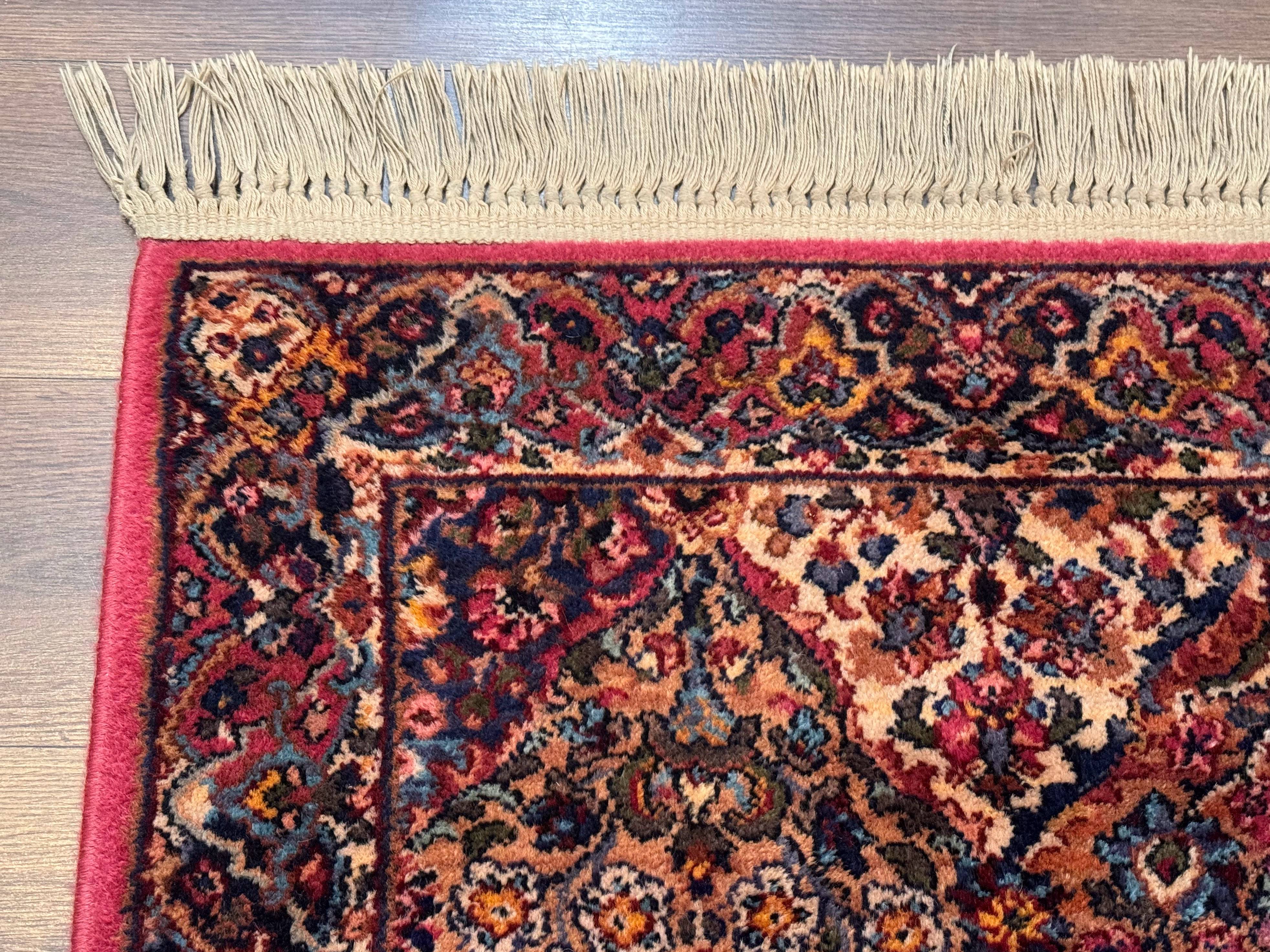 Karastan Rug 3x5 Multicolor Panel Kirman #717, Original 700 Series, Wool Pile, Discontinued - Jewel Rugs