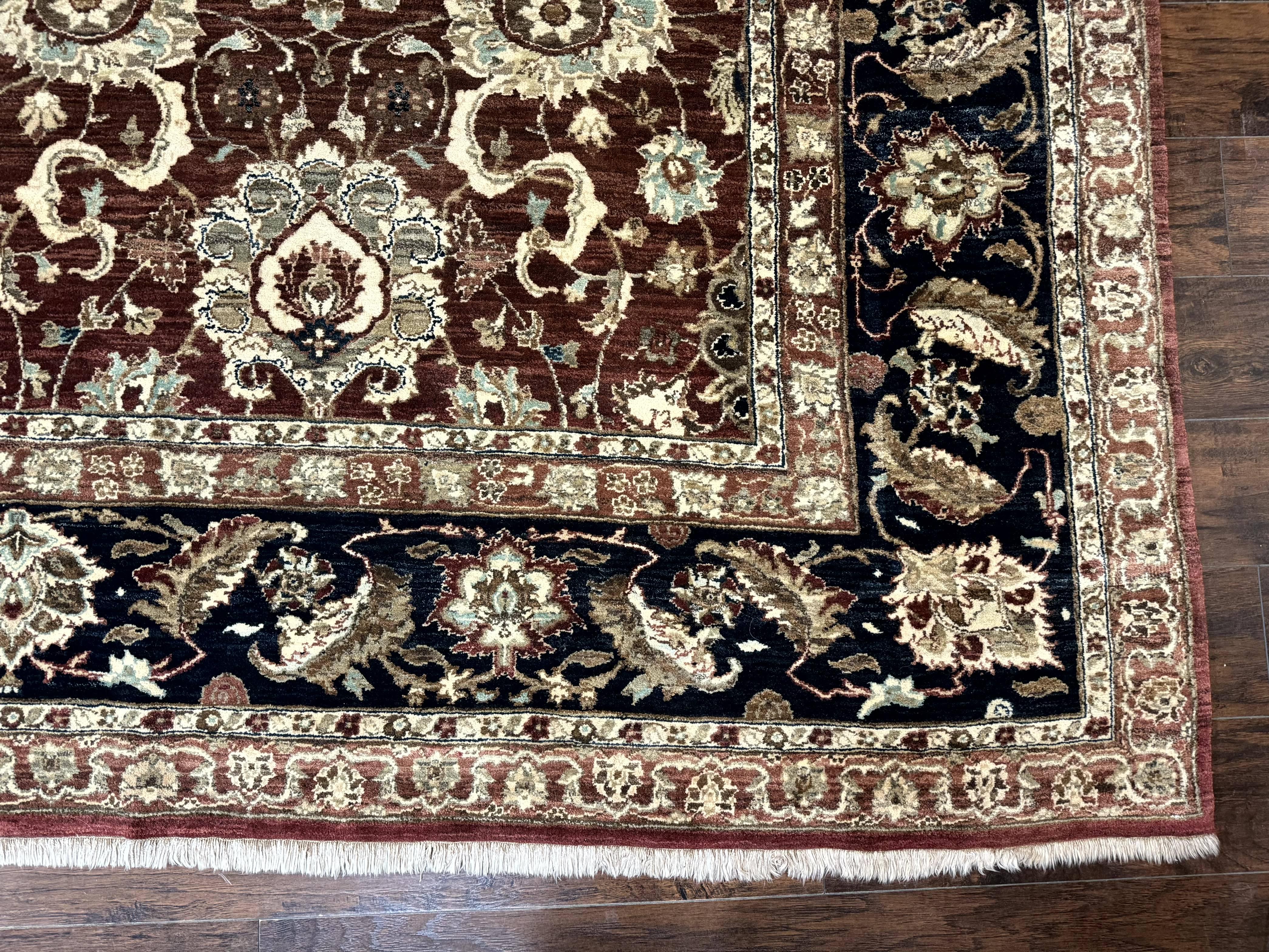 Palace Sized Indian Agra Rug 12x17, Wool Handmade Floral Allover Carpet - Jewel Rugs