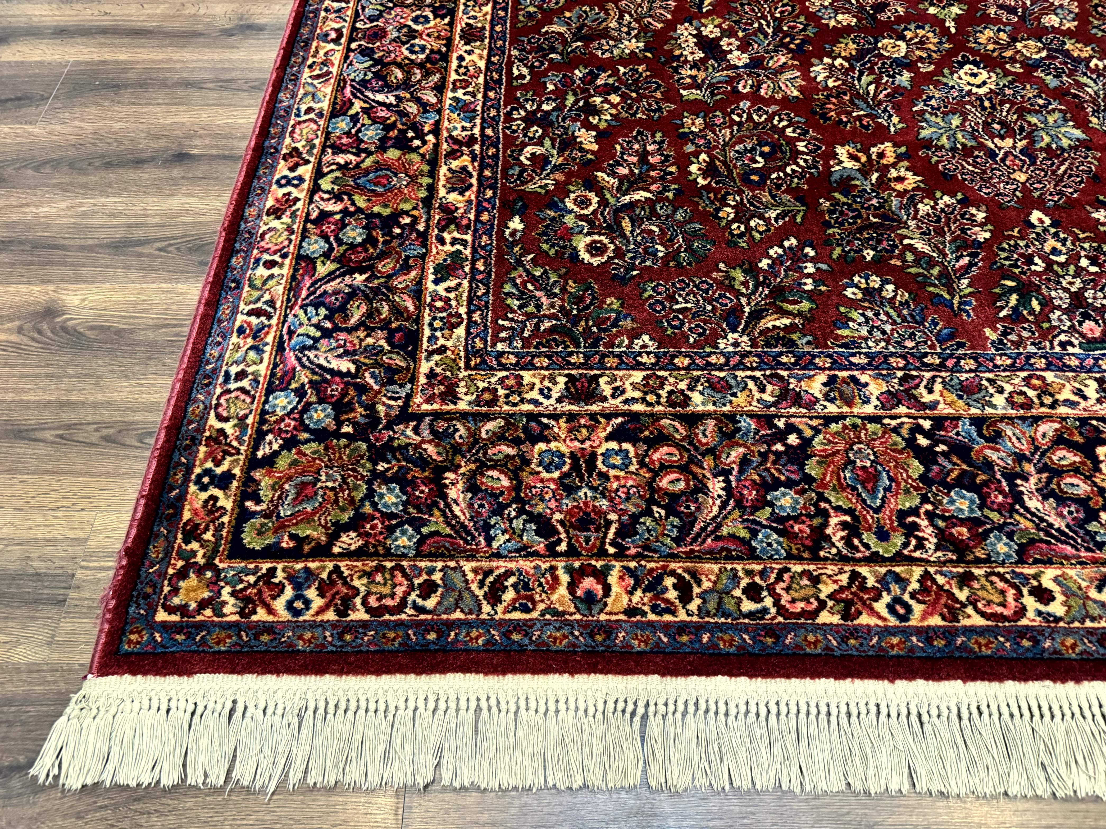 8.8 x 10.6 Karastan Red Sarouk Rug #785, Wool Pile Original 700 Series - Jewel Rugs