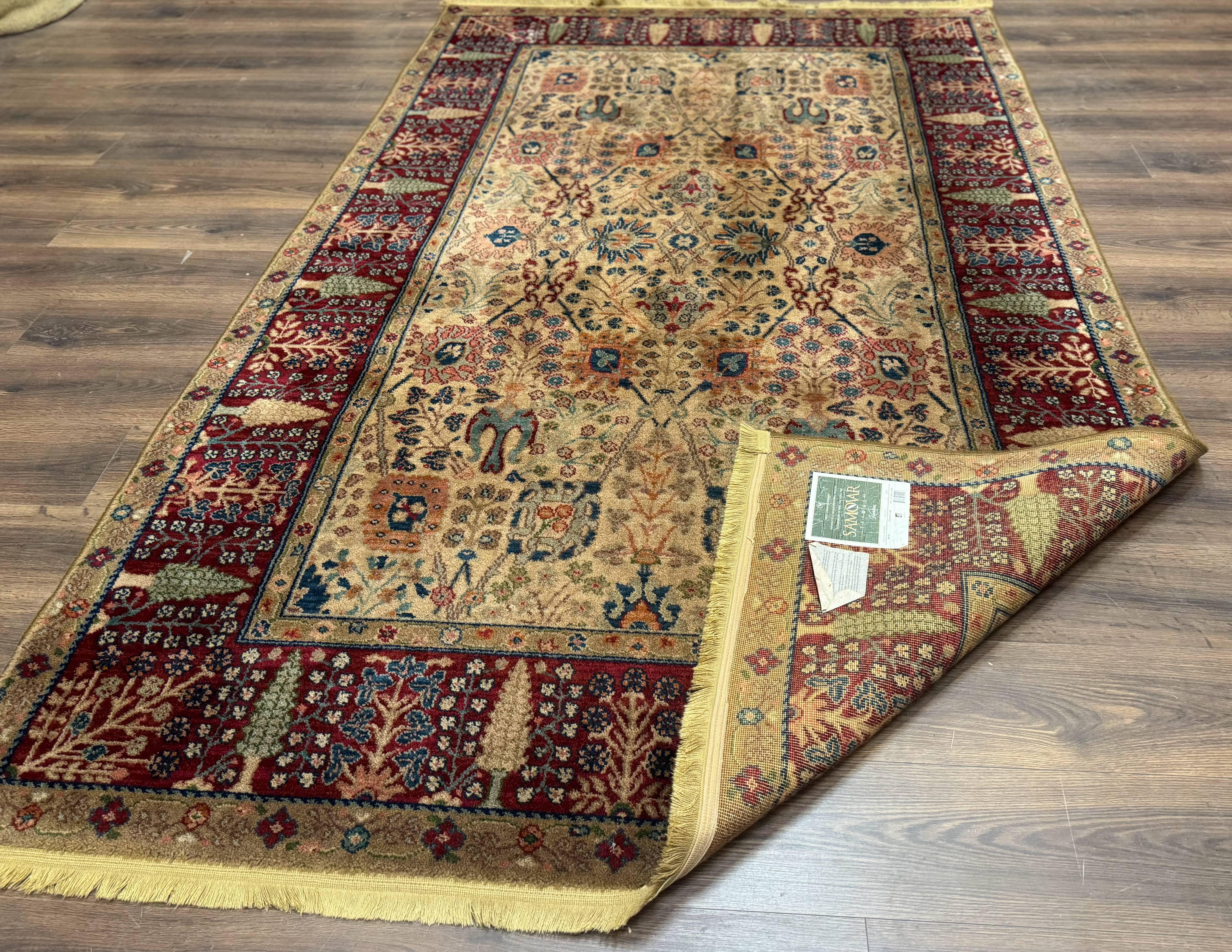 Karastan Rug 5.9 x 9 Samovar Teawash #900-901 Persian Vase Pattern, Wool Karastan Carpet, Traditional Area Rug, Allover Pattern Vintage Rug - Jewel Rugs