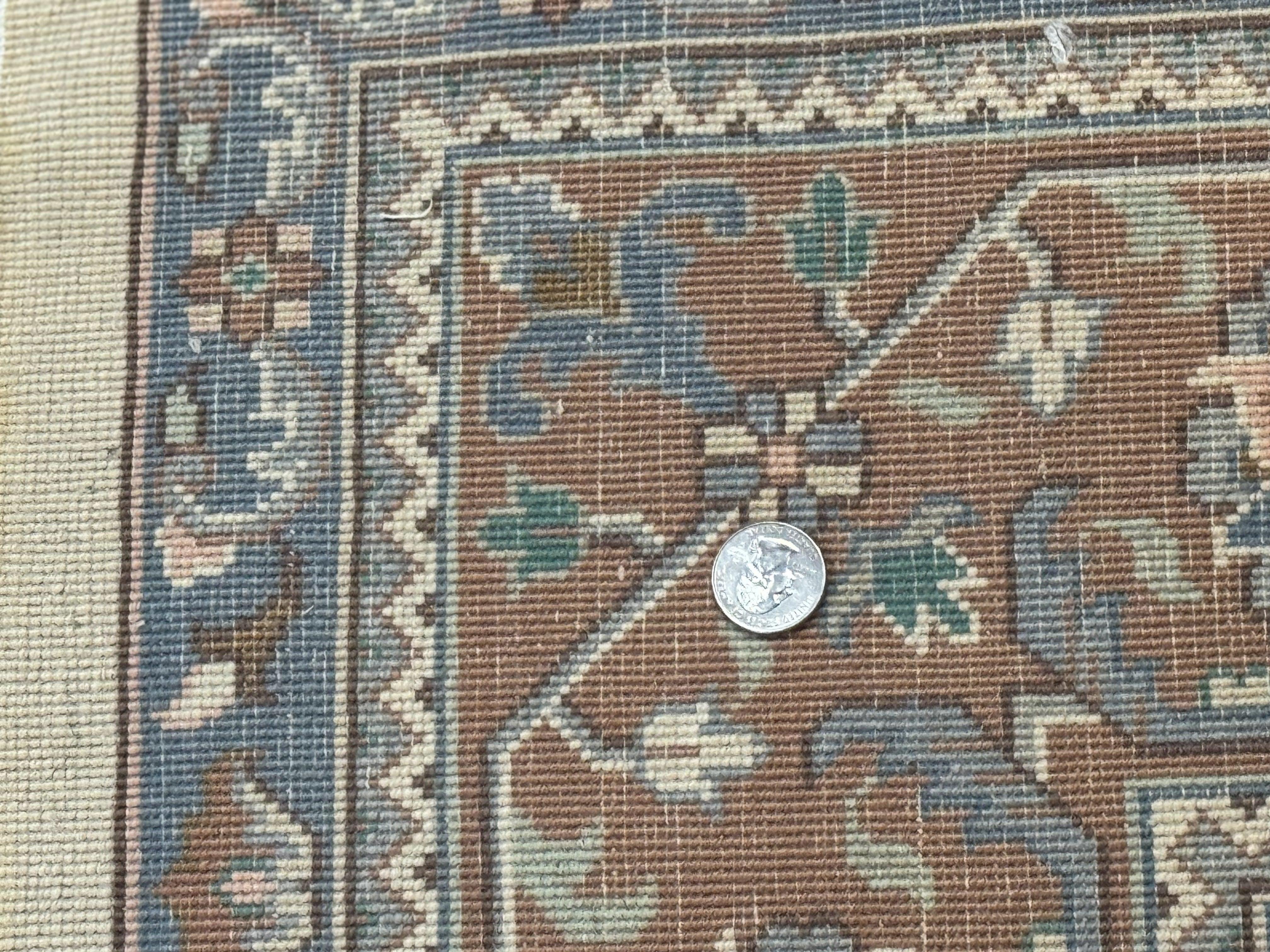 Indo Persian Rug 6x9, Beige, Allover Pattern, Vintage Wool Oriental Carpet - Jewel Rugs