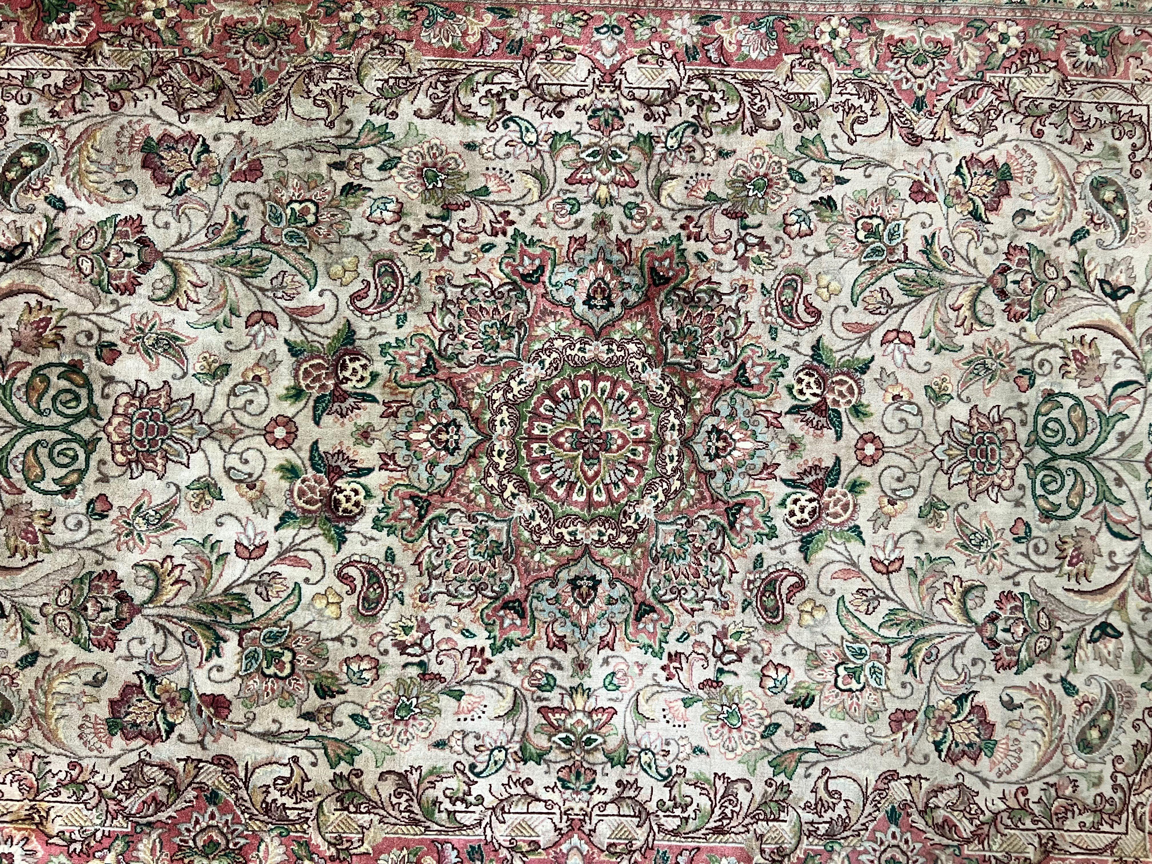 Pak Persian Rug 6x9, Floral Medallion, Vintage Hand Knotted Handmade Traditional Oriental Carpet, Pakistani Rug 6 x 9 ft, Wool Area Rug - Jewel Rugs