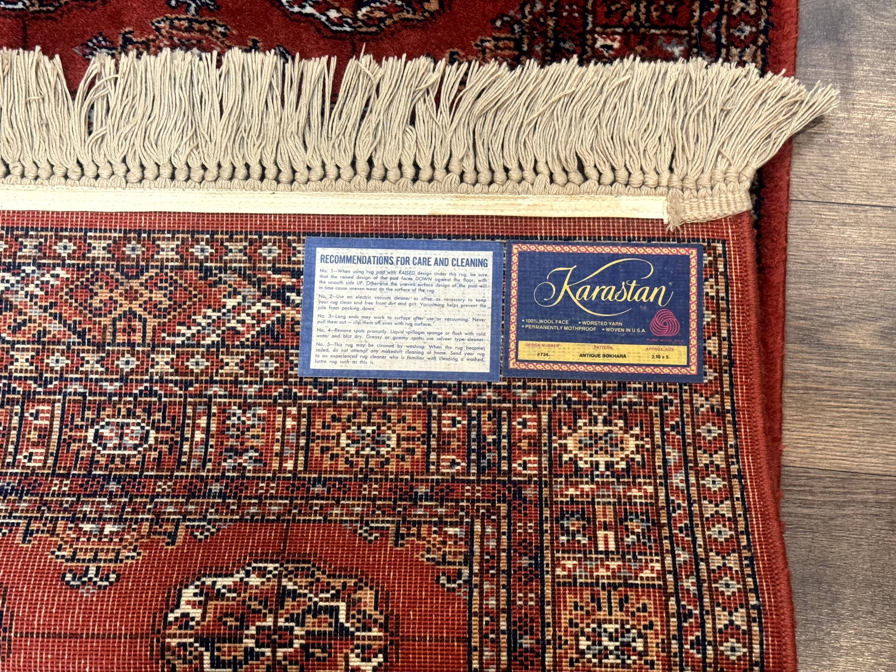 Karastan Rug 3x5, Antique Bokhara #734, Rare, Wool Pile Discontinued Karastan, Original 700 Series - Jewel Rugs