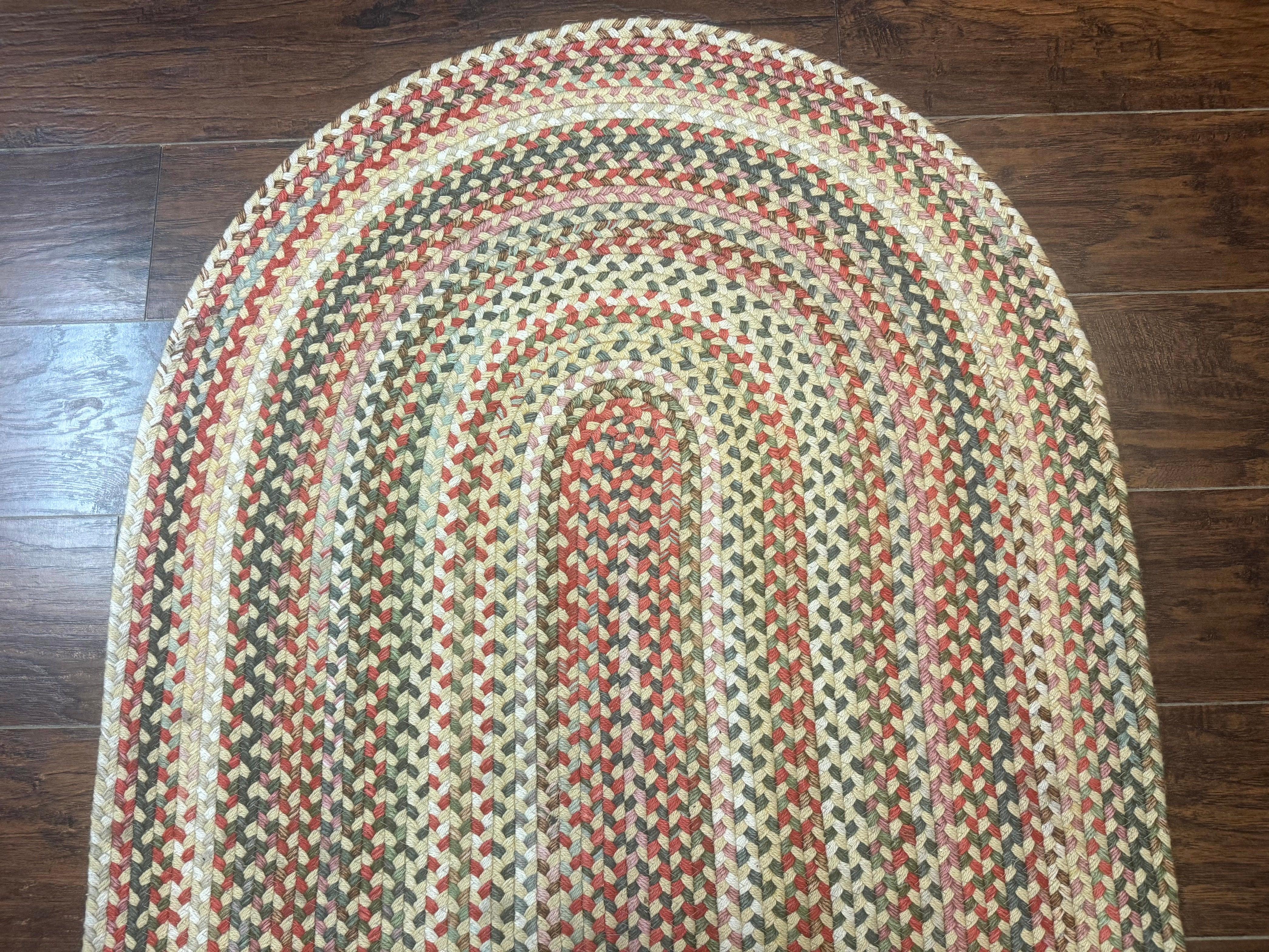 Braided American Oval Rug 3x5, Multicolor, Hand Braided - Jewel Rugs
