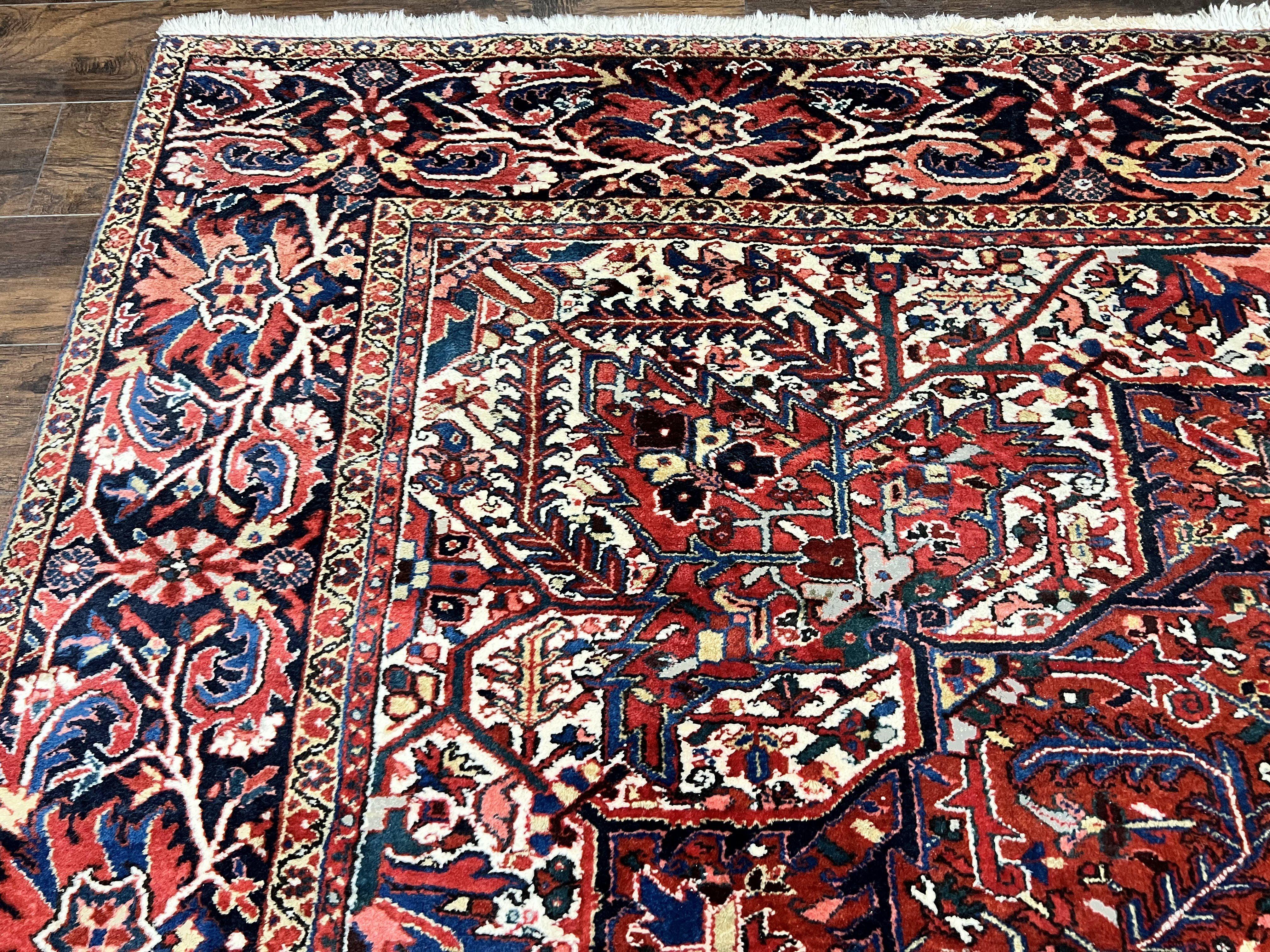 Large Persian Heriz Rug 11x15, Geometric Palace Size Carpet - Jewel Rugs