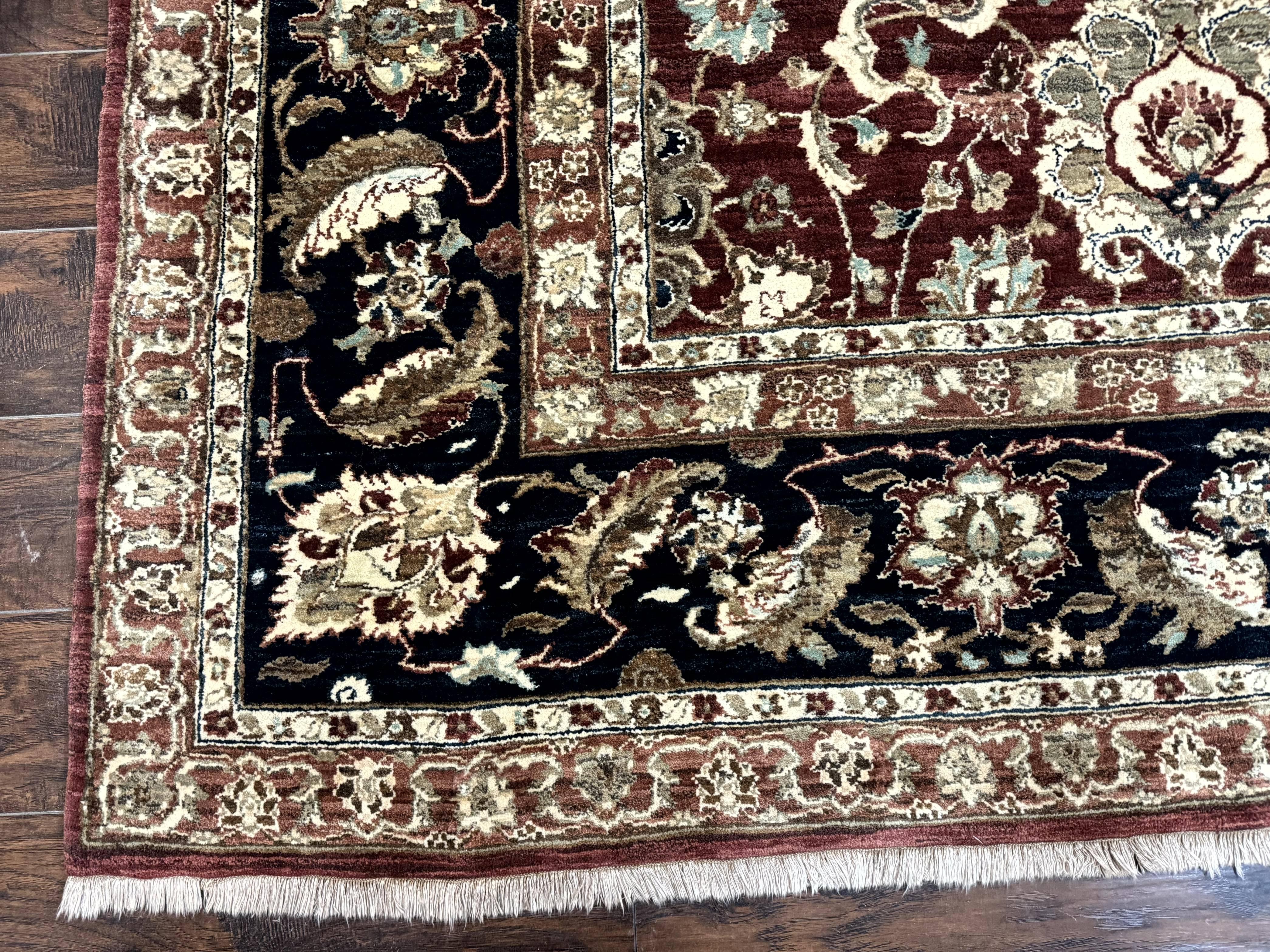 Palace Sized Indian Agra Rug 12x17, Wool Handmade Floral Allover Carpet - Jewel Rugs