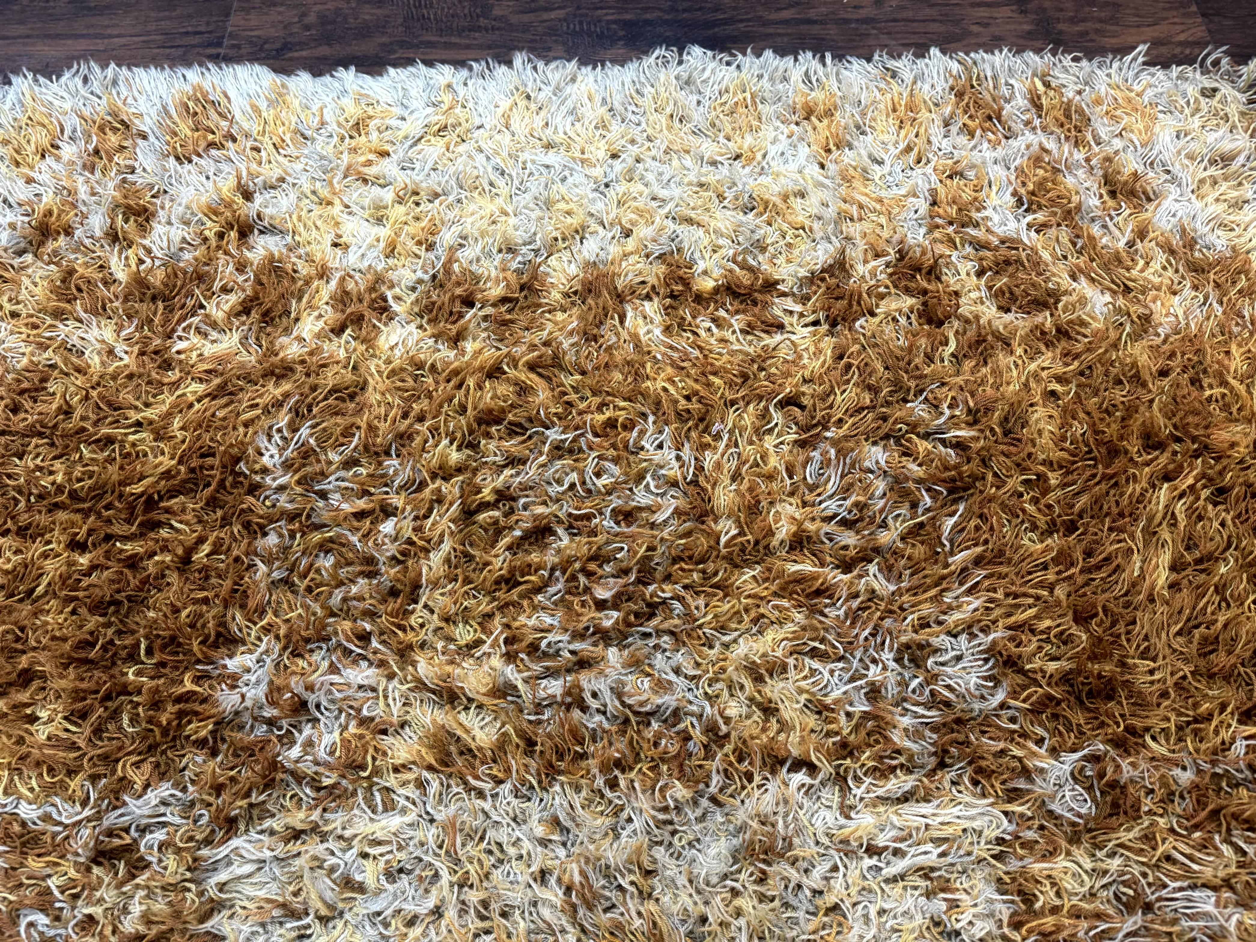 Vintage Rya Shag Rug 5.5 x 7.7 - Jewel Rugs