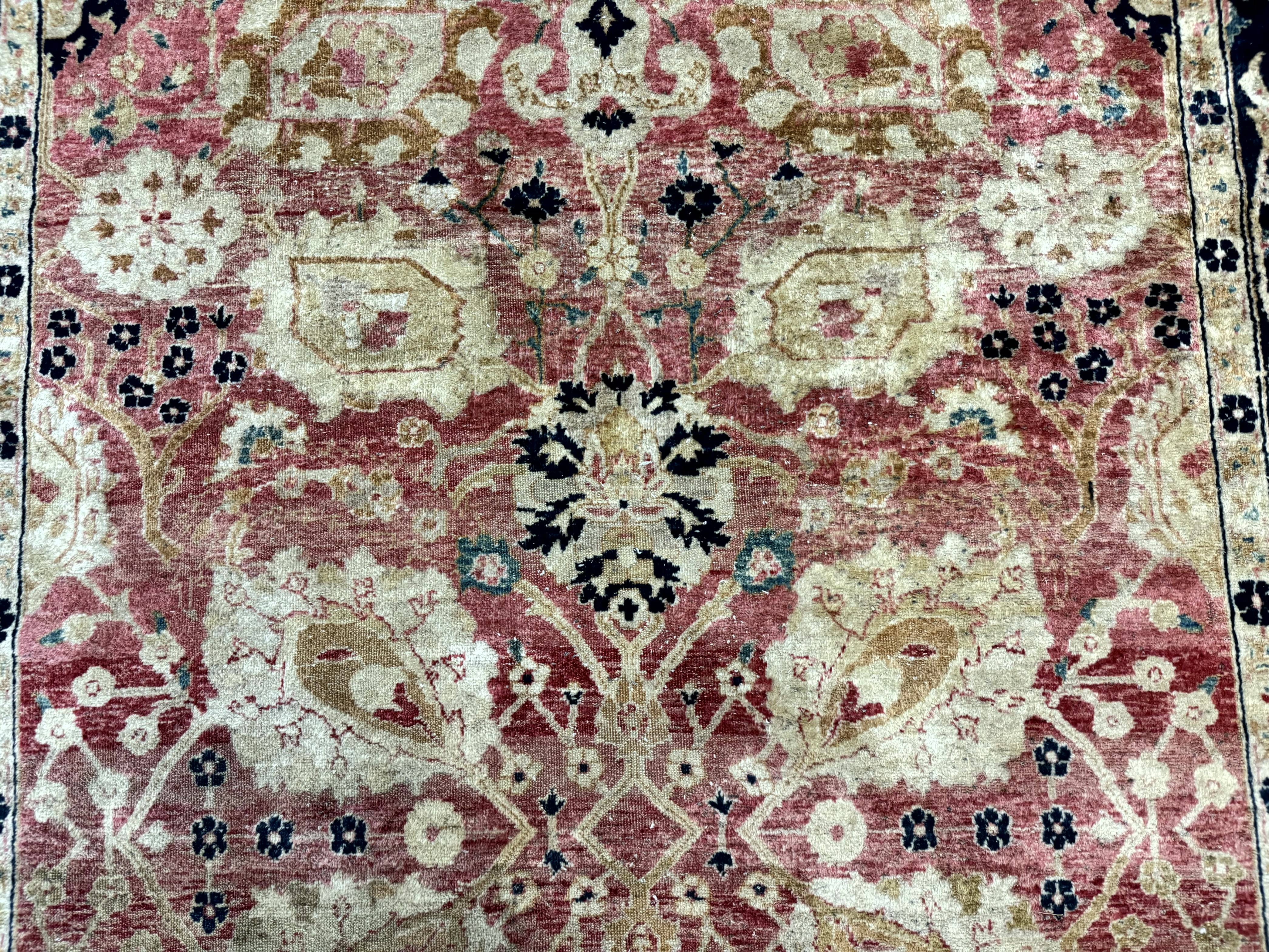 Indian Agra Rug 6x9, Allover Pattern, Traditional Wool Oriental Carpet - Jewel Rugs