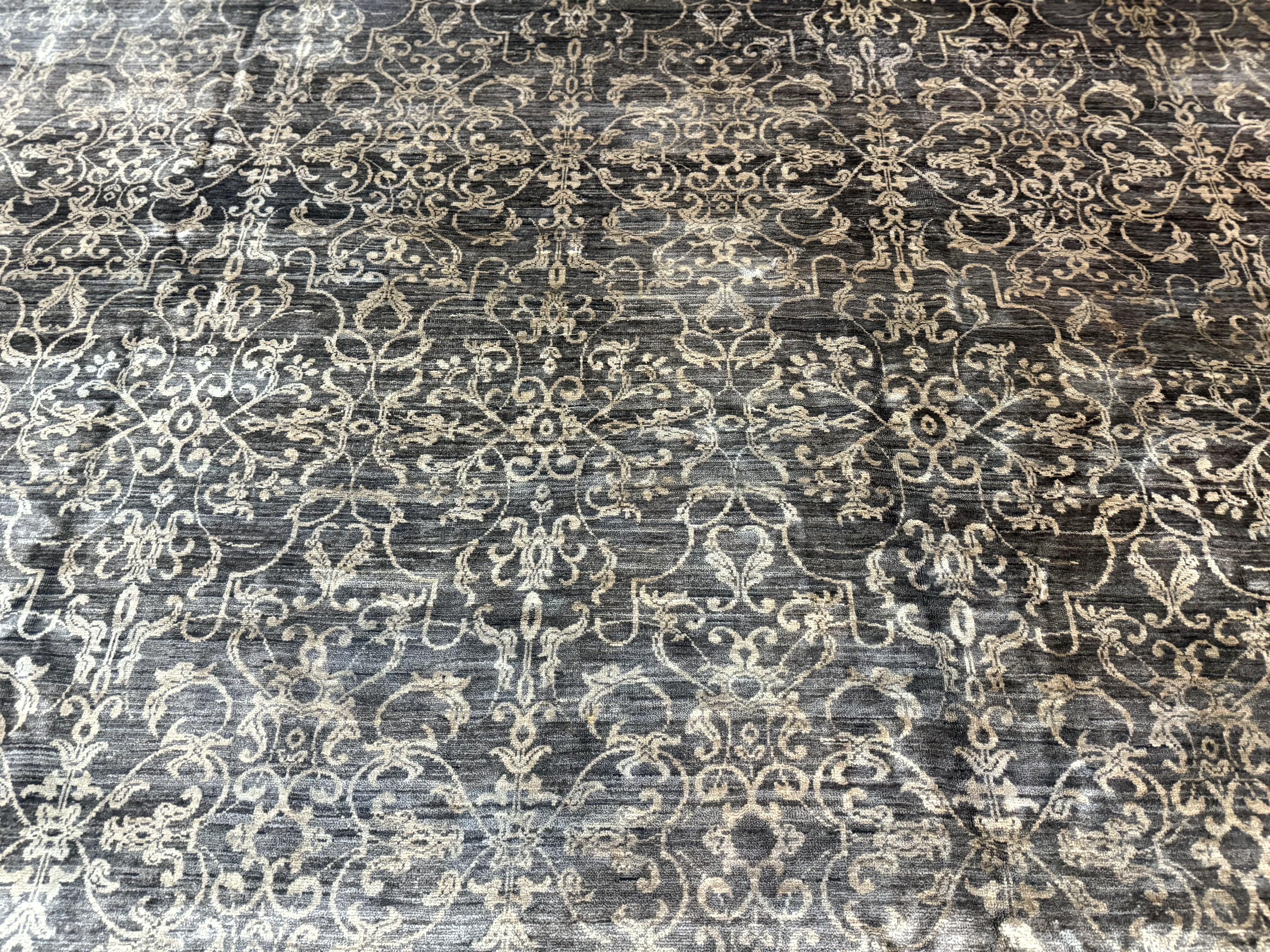 Large Palace Sized Indian Rug 11x18, Handmade Area Rug, Modern Contemporary - Jewel Rugs