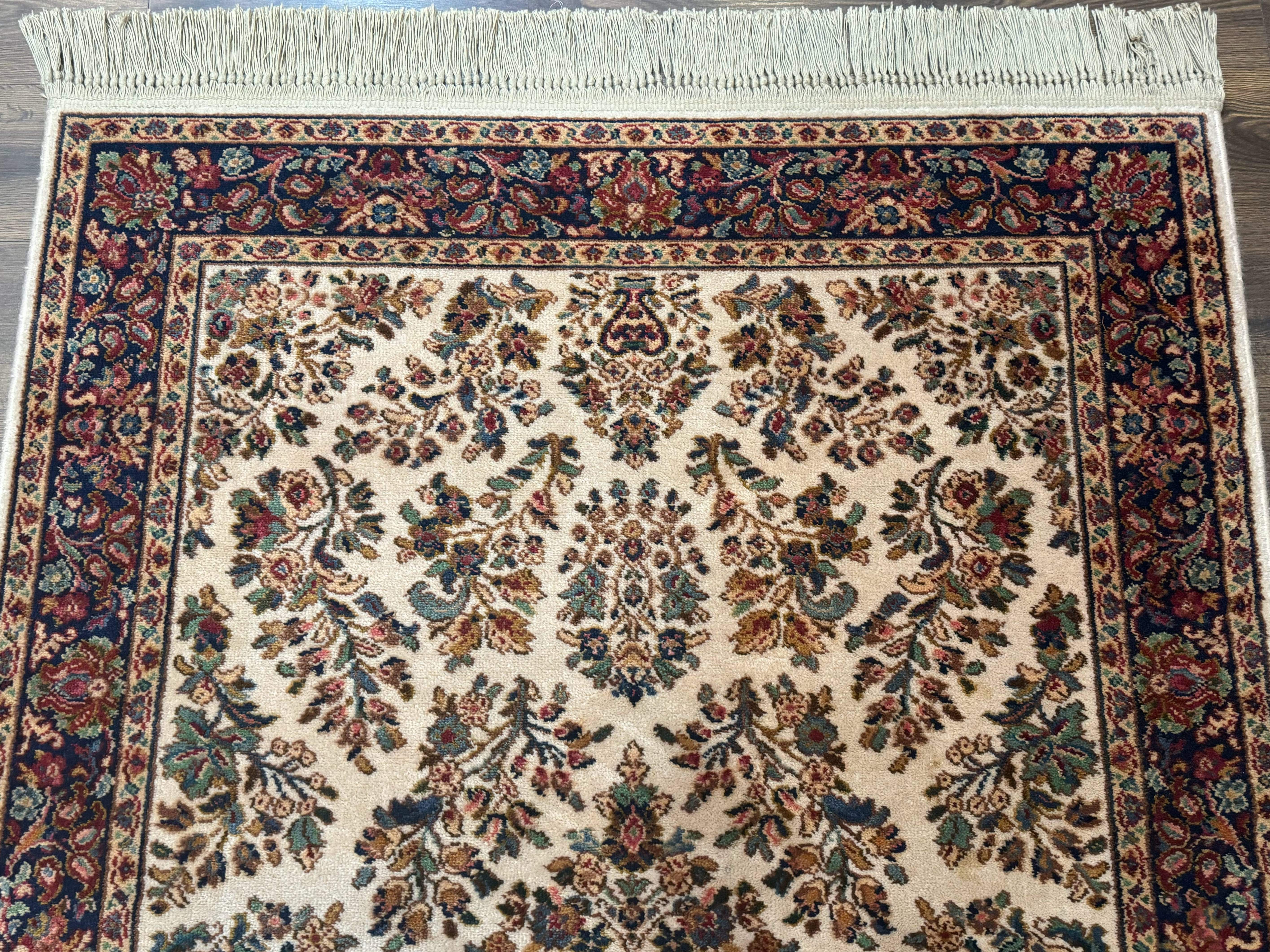 4x6 Karastan Rug Ivory Sarouk #760, Wool Vintage Original 700 Series - Jewel Rugs