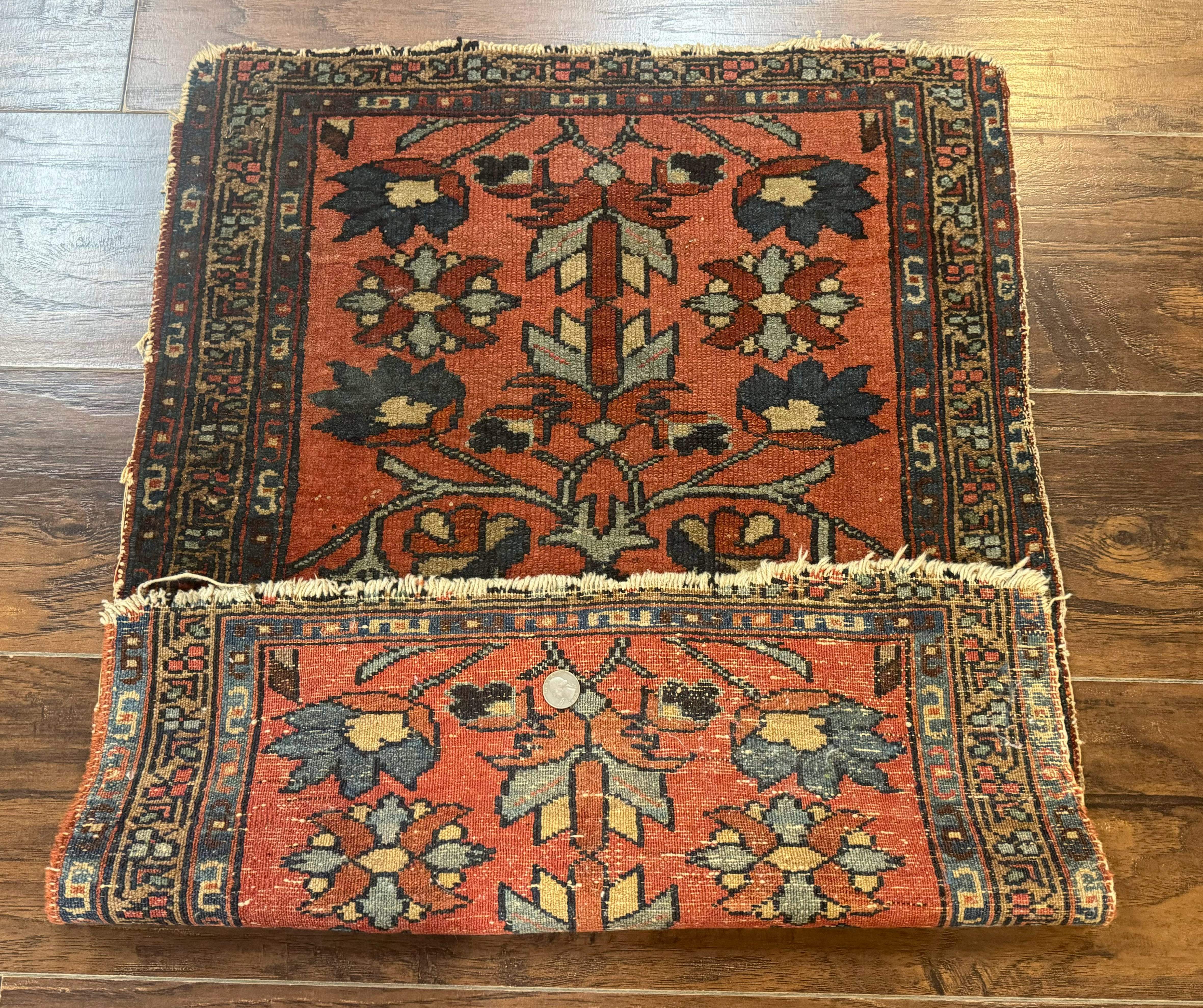 Small Persian Hamadan Rug 2x3 – Red Antique Wool Hand-Knotted - Jewel Rugs