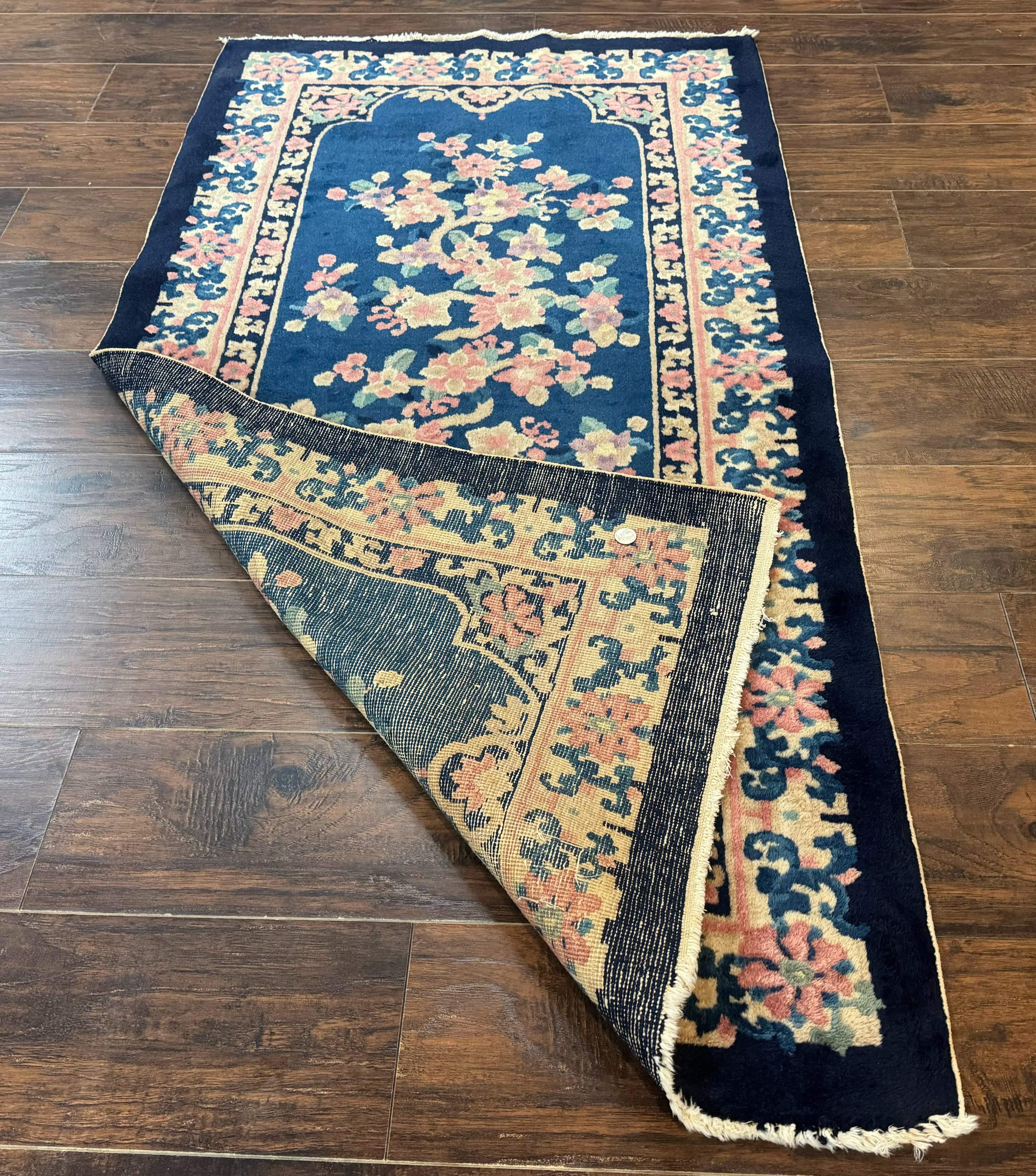 Chinese Rug 3x6, Peking Rug, Blue Chinese Wool Rug, Fete Rug - Jewel Rugs