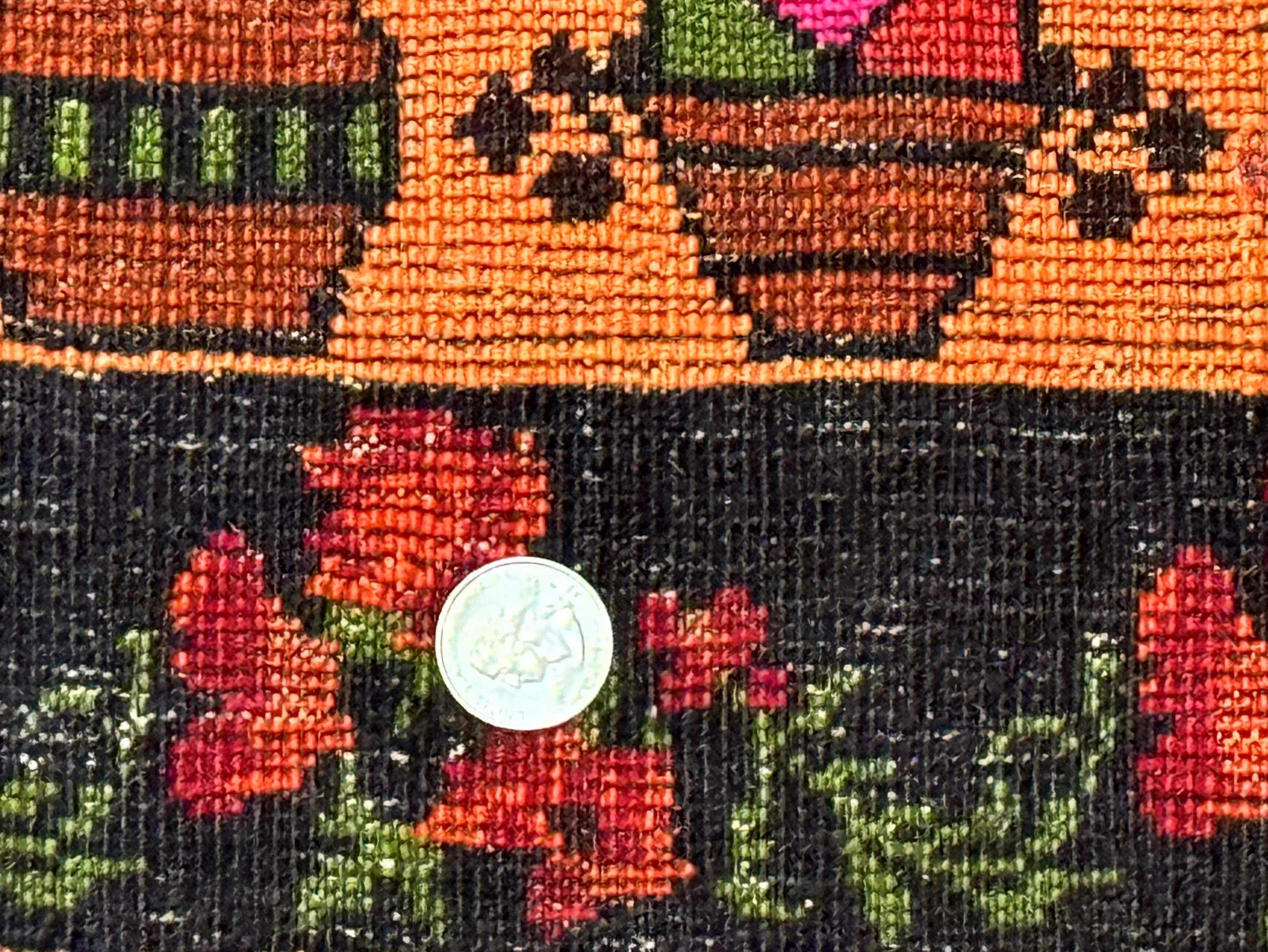 Small Persian Balouchi Rug 2x2, Floral Vases, Tribal Rug - Jewel Rugs