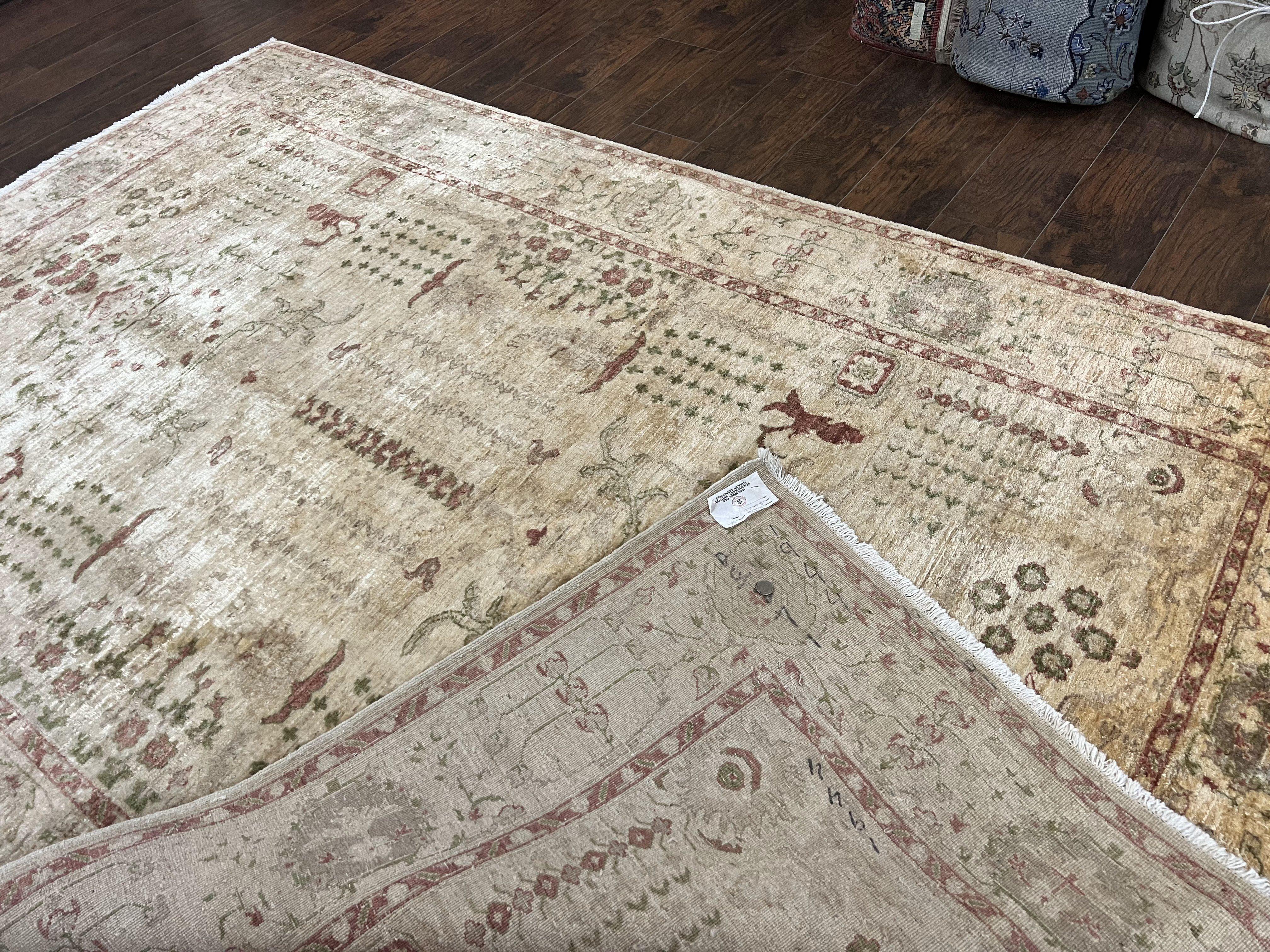 Pakistani Oushak Rug 6 x 9.6, Handmade Wool Peshawar Carpet, Farmhouse Rug - Jewel Rugs