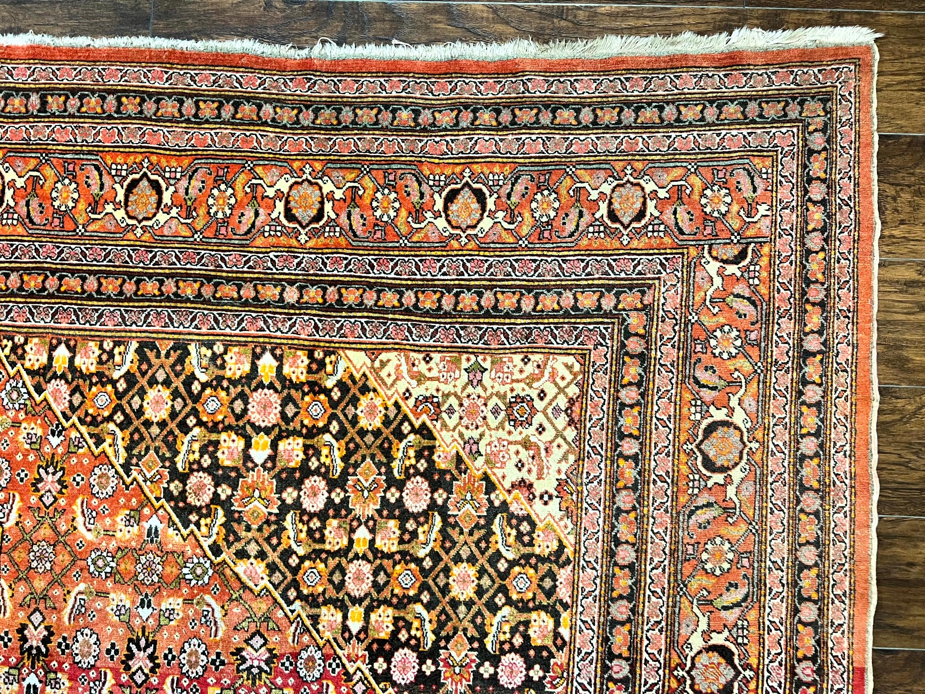 Rare Antique Persian Tabriz Rug 9x12, Red, Handmade, Wool - Jewel Rugs