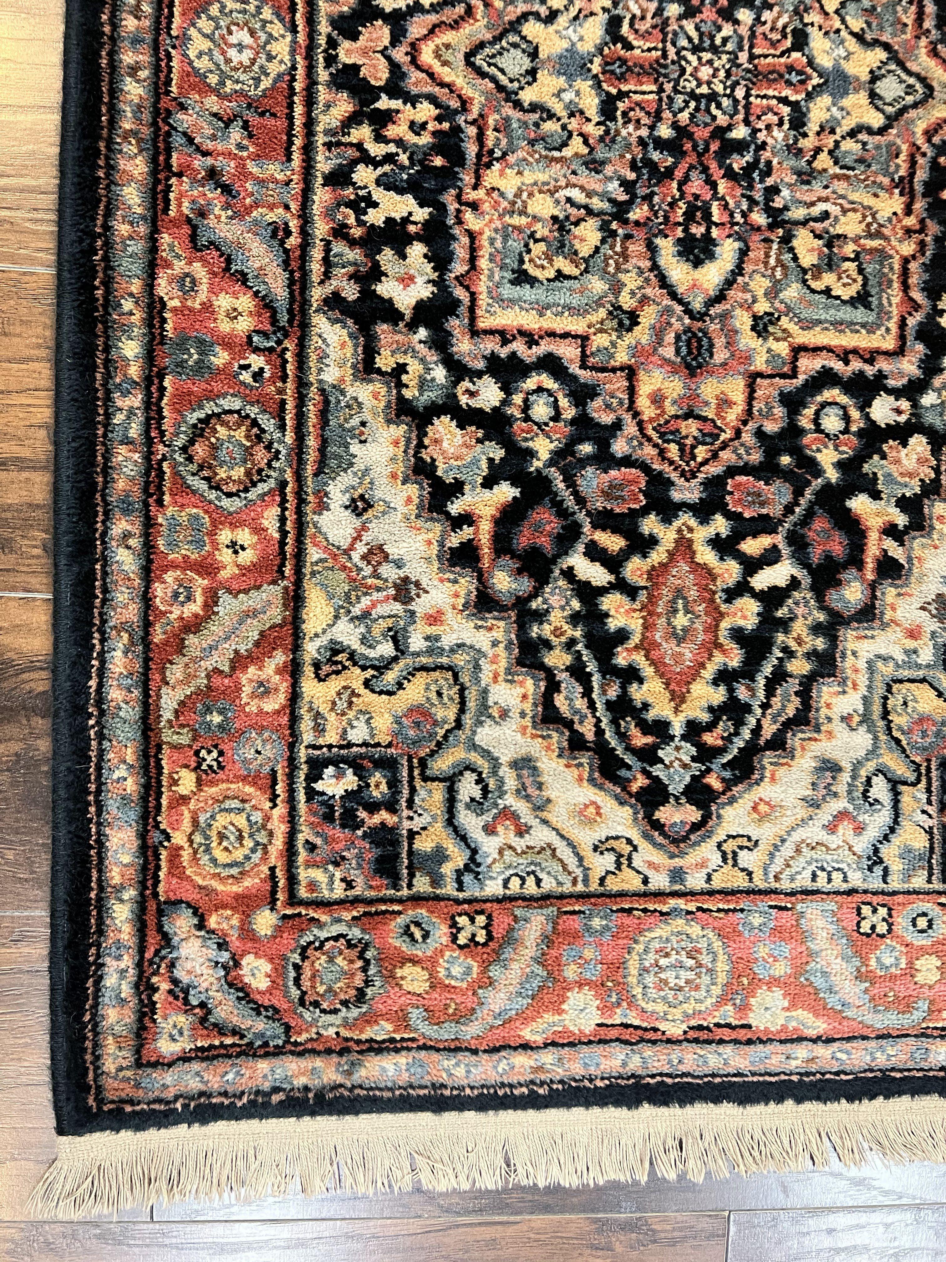 Karastan Navy Heriz Rug #700/701, Small Karastan Carpet 2.6 x 4.4, Hard to Find Discontinued Original 700 Series, Wool Vintage Heriz Carpet - Jewel Rugs