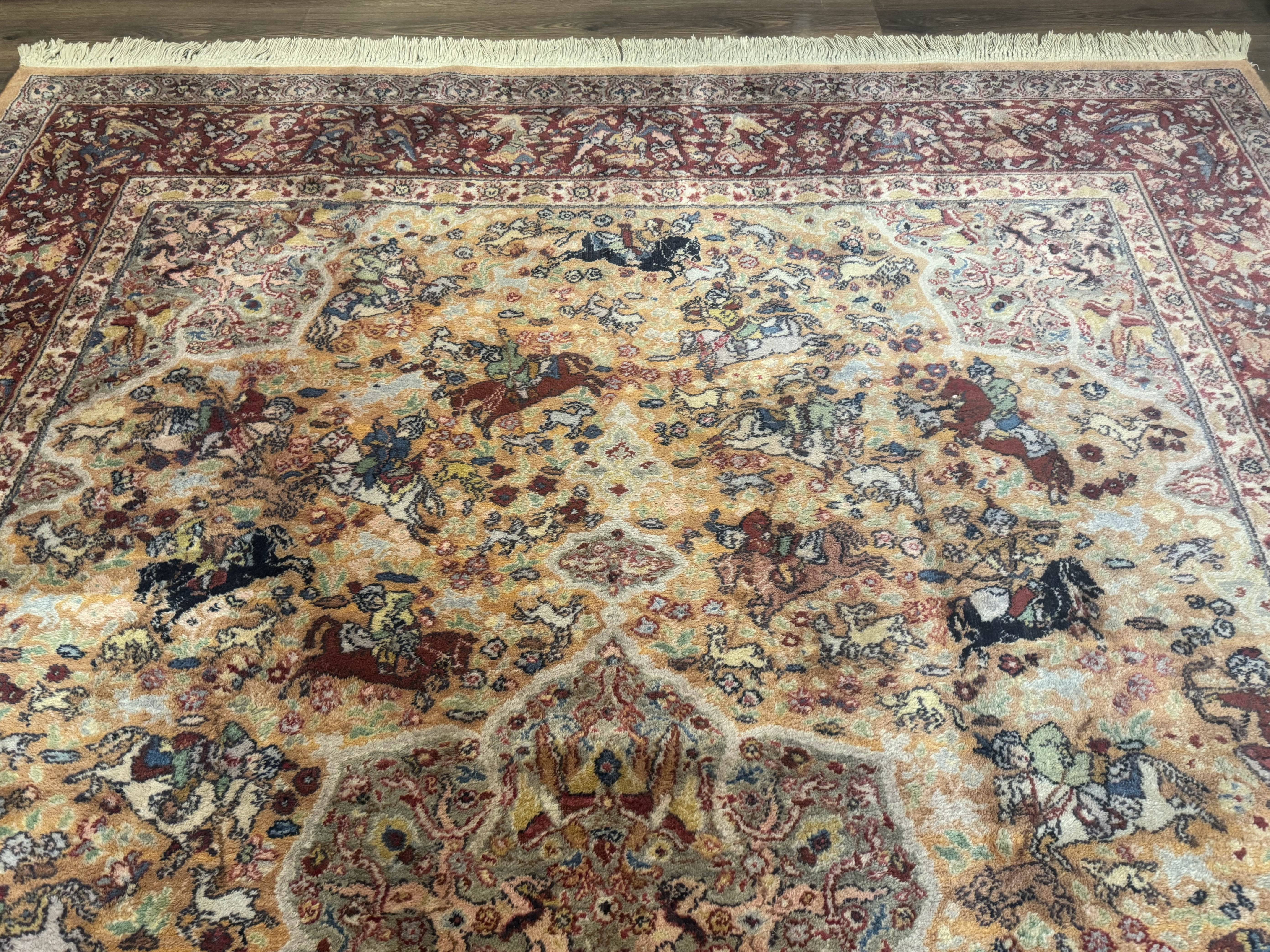 Karastan Rug 8.8 x 12 Persian Hunting #723, Wool Pile, Original 700 Series - Jewel Rugs
