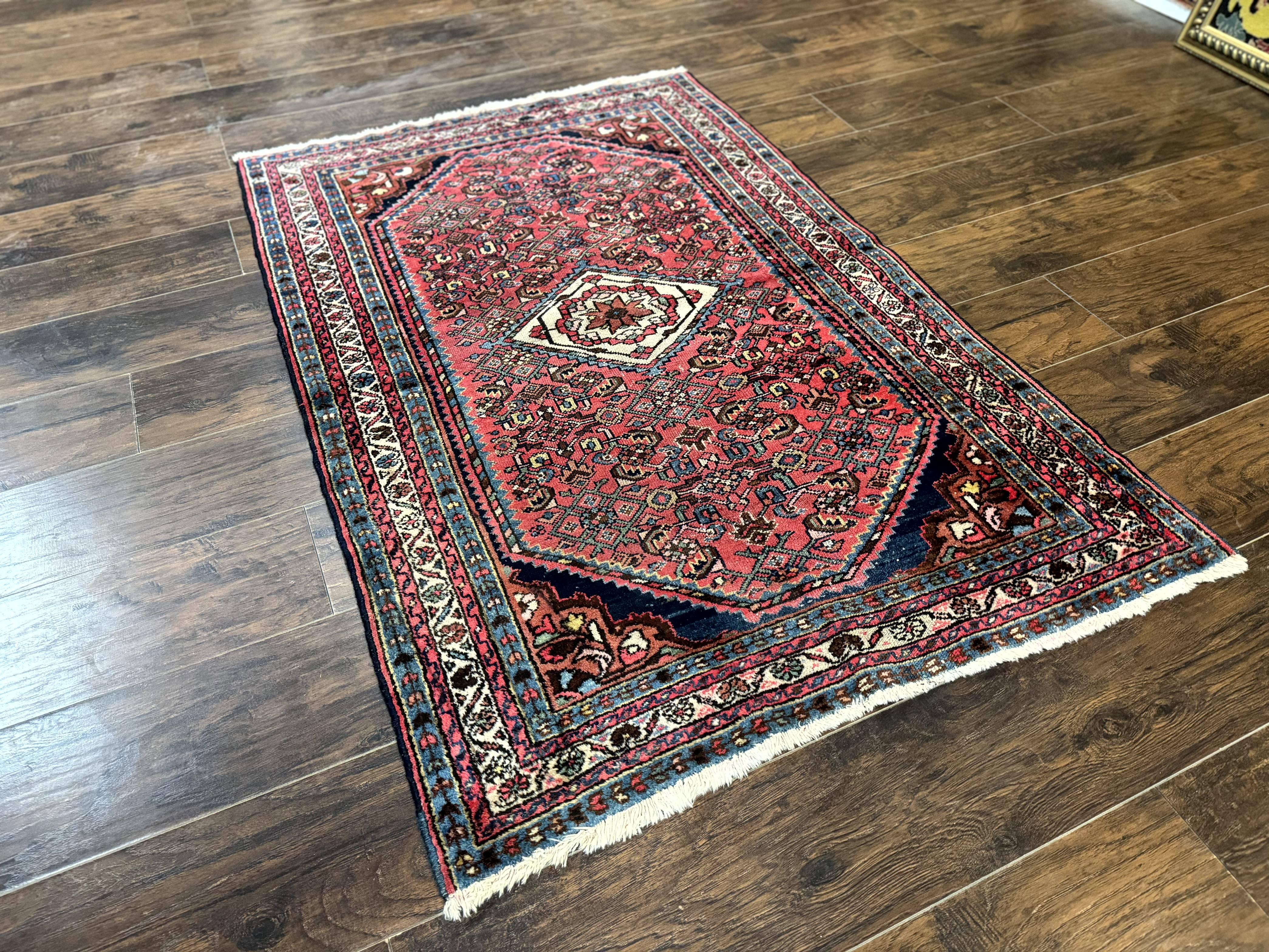 Antique Persian Tribal Rug 3.6 x 5, Hamadan Angelas Rug - Jewel Rugs