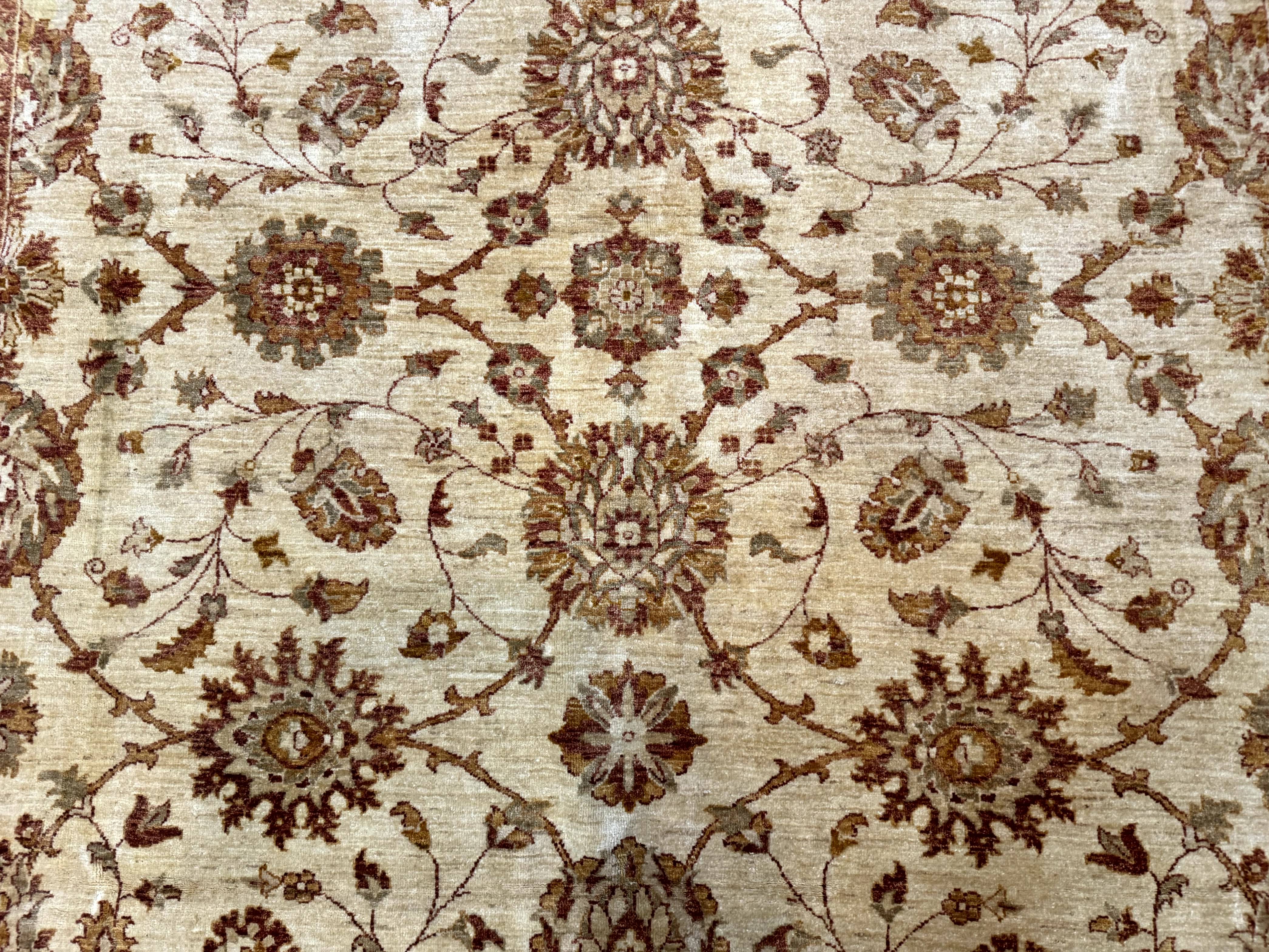 Pakistani Peshawar Rug 8x10, Pak Persian Traditional Oriental Carpet, Handmade, Wool, Allover Pattern - Jewel Rugs