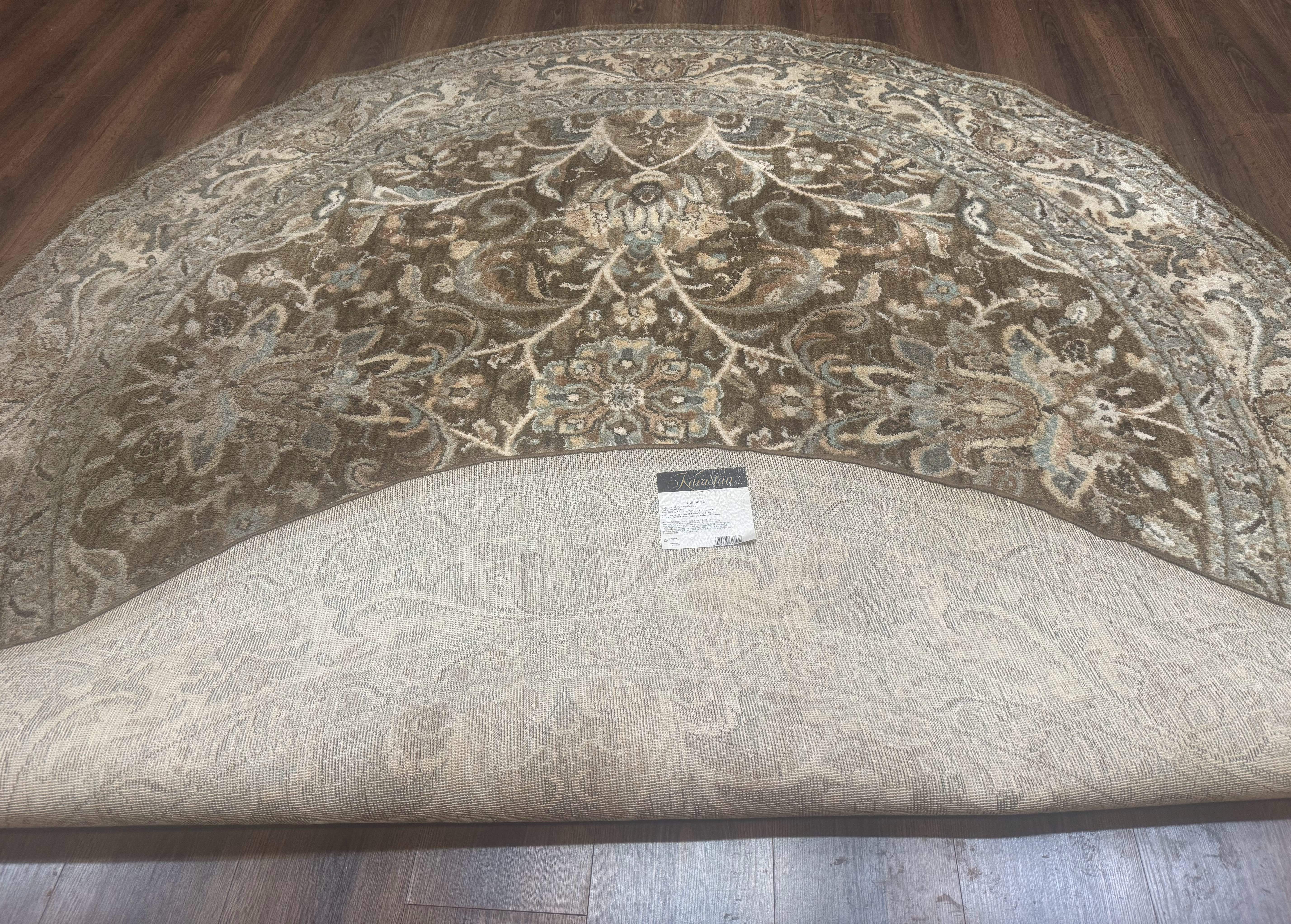 Round Karastan Rug 8x8 ft, Euphoria New Bridge Karastan Rug, Indo Mahal Design - Jewel Rugs