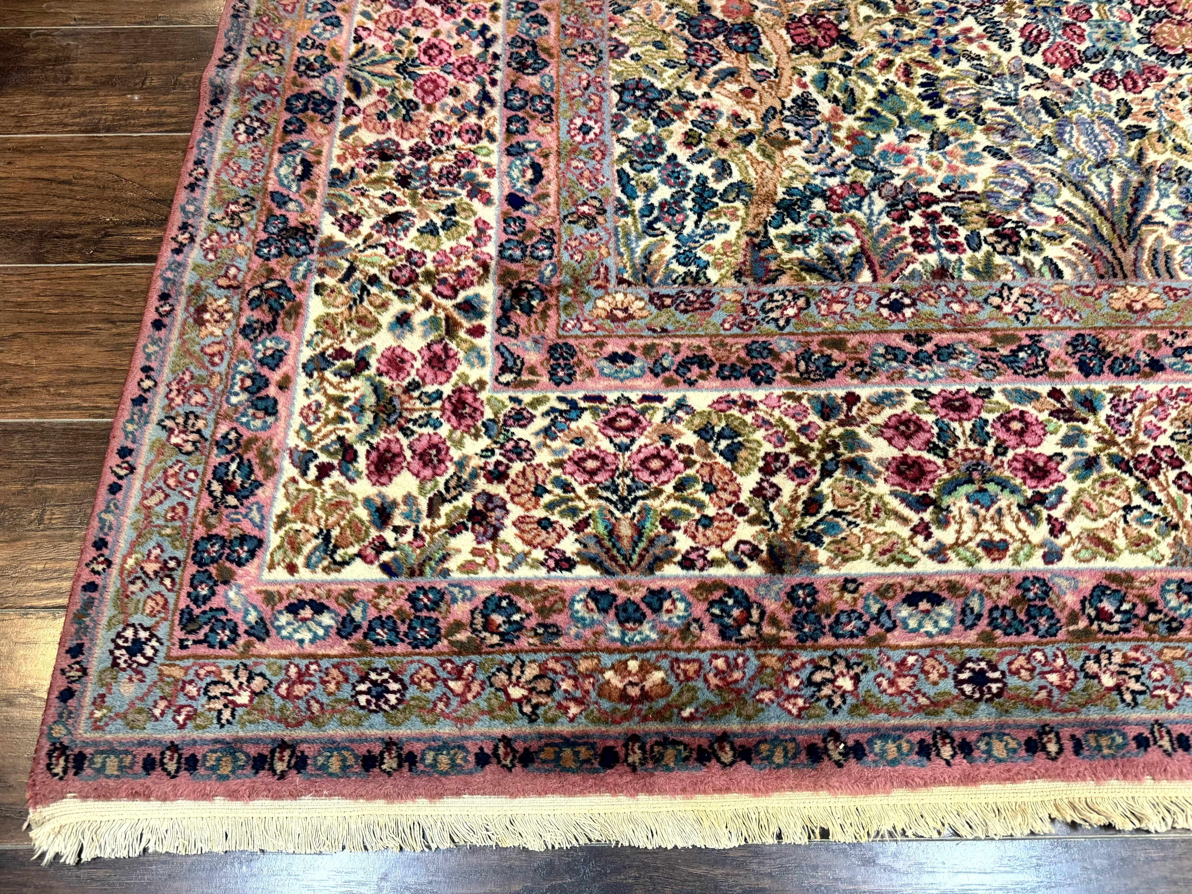Karastan Rug 8.8 x 15, Lanamar Kirman #5519, Wool Karastan Carpet, Antique Floral Karastan Rug, Tree of Life Design Rug, Traditional Rug - Jewel Rugs