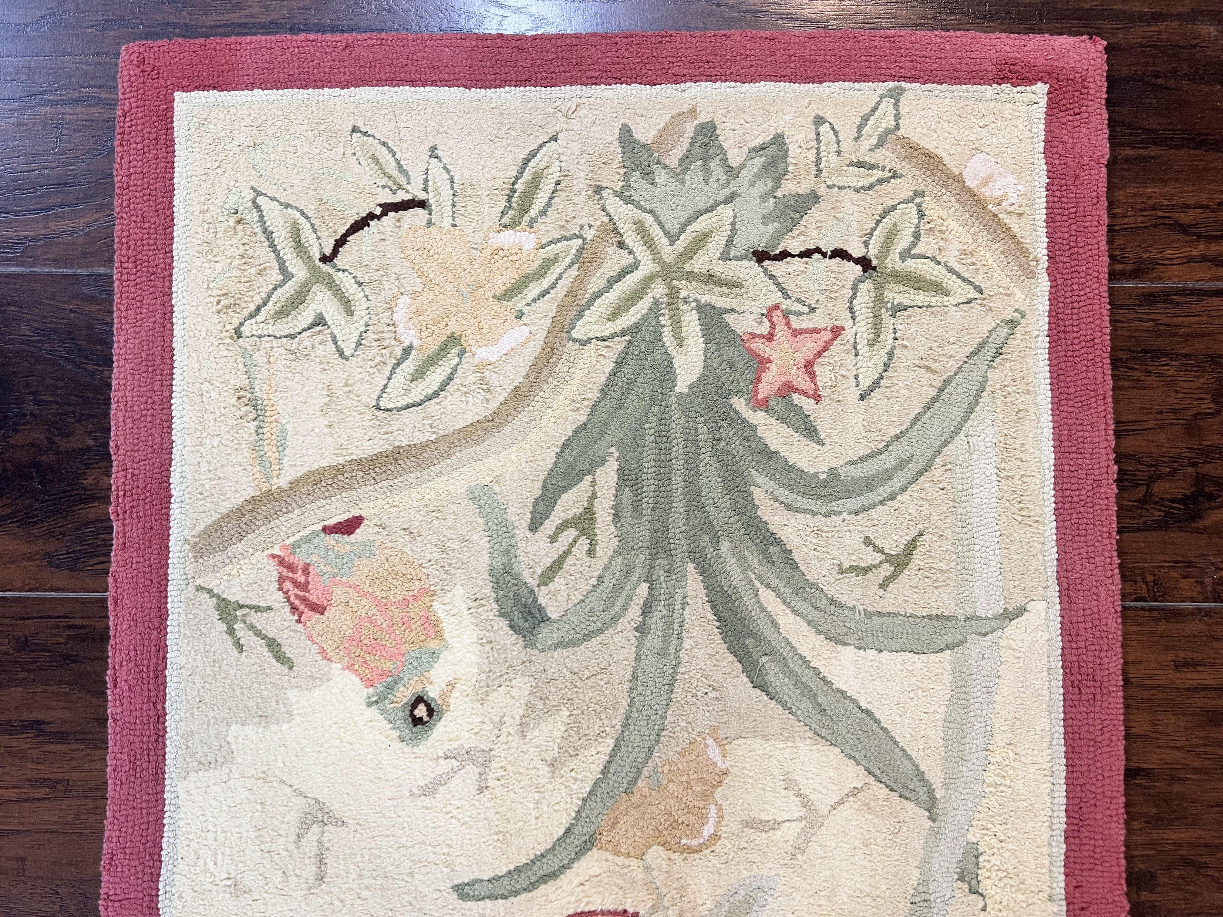 Chinese Hooked Runner Rug 2x8, Simple Design, Vintage, Birds, Rug for Hallway 2 x 8 ft - Jewel Rugs