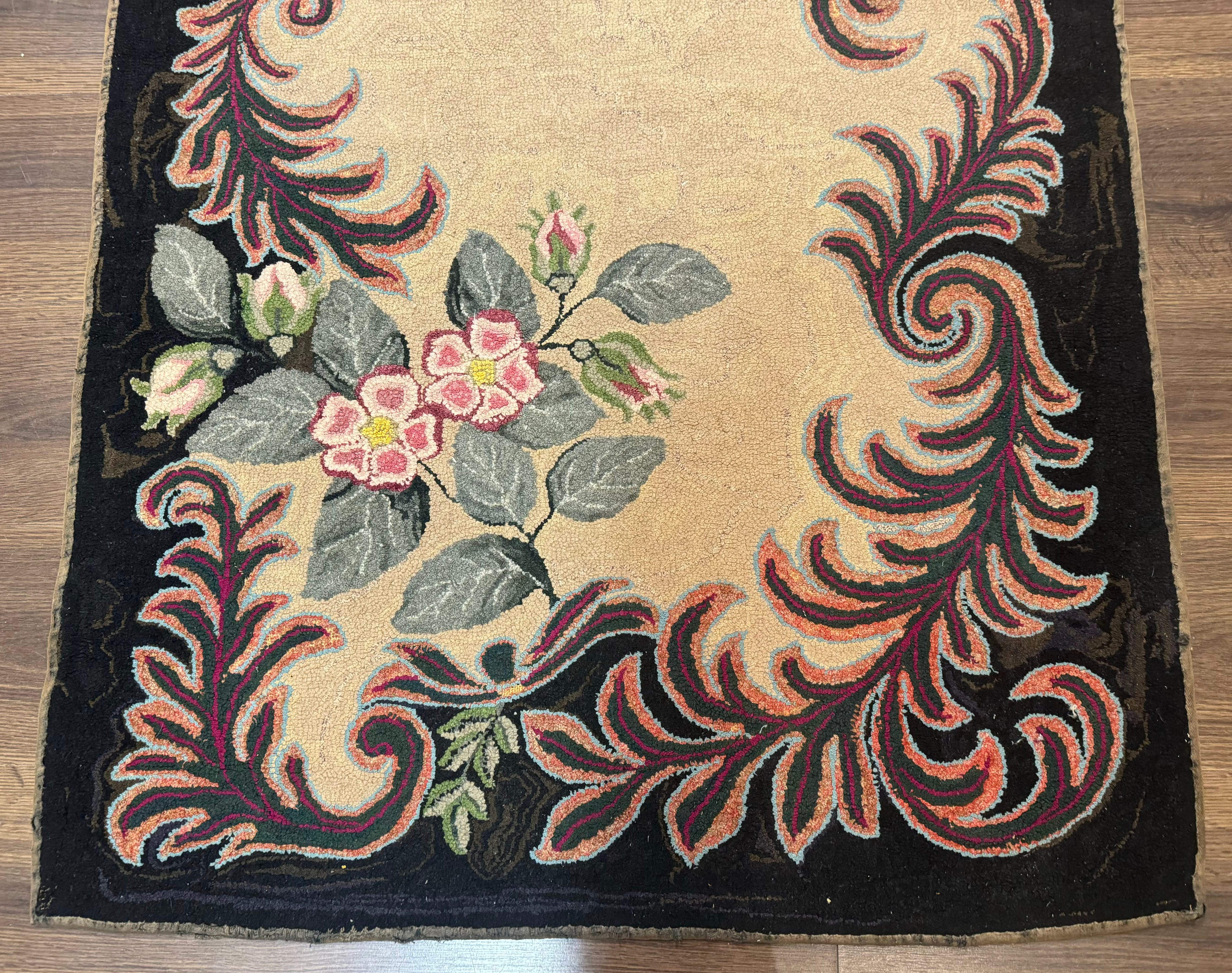 Vintage American Hooked Rug 3x6 - Jewel Rugs