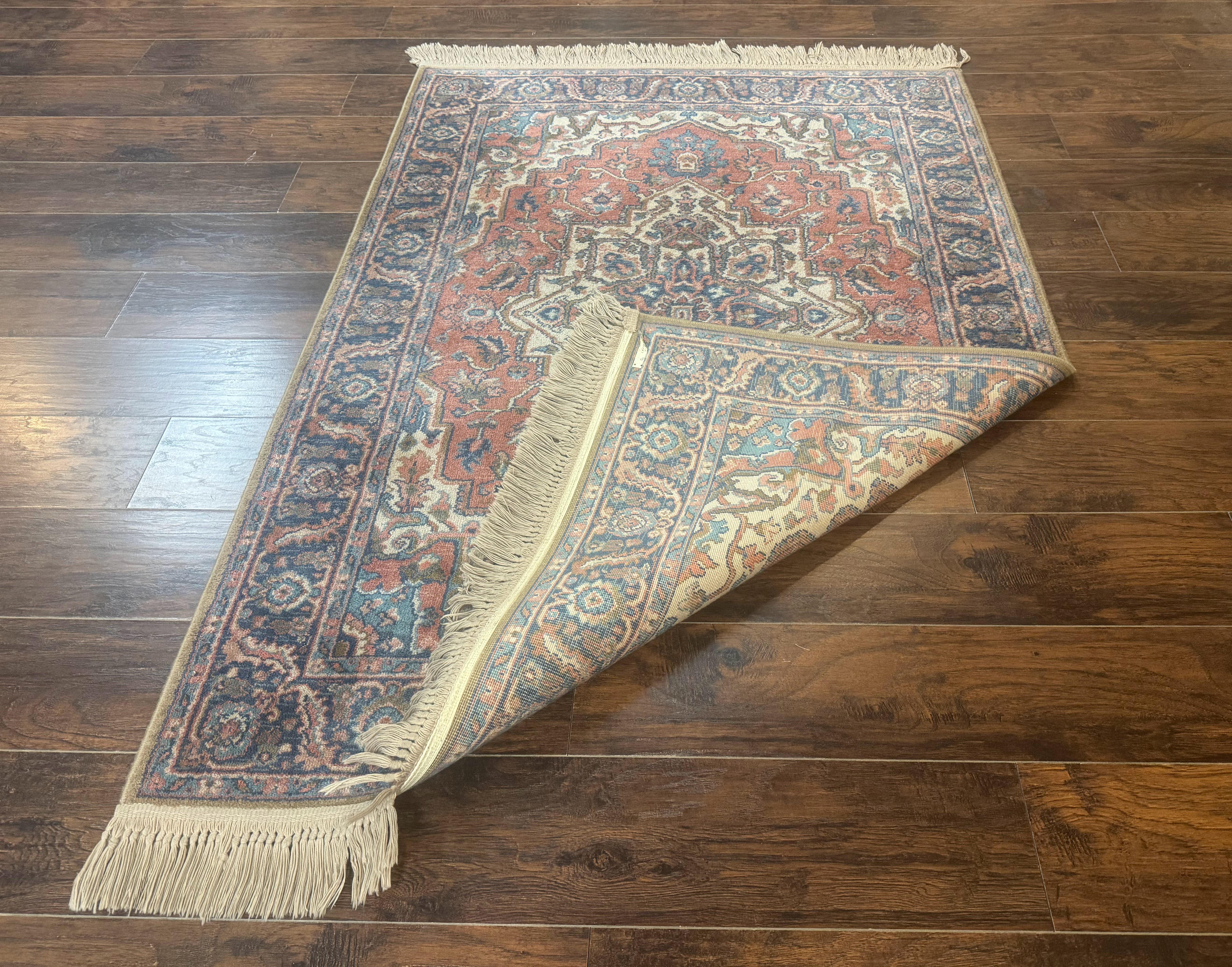 Karastan Rug 4x6, Vintage Karastan #744 Antique Serapi Pattern, Wool Pile, Original 700 Series Karastan Carpet - Jewel Rugs