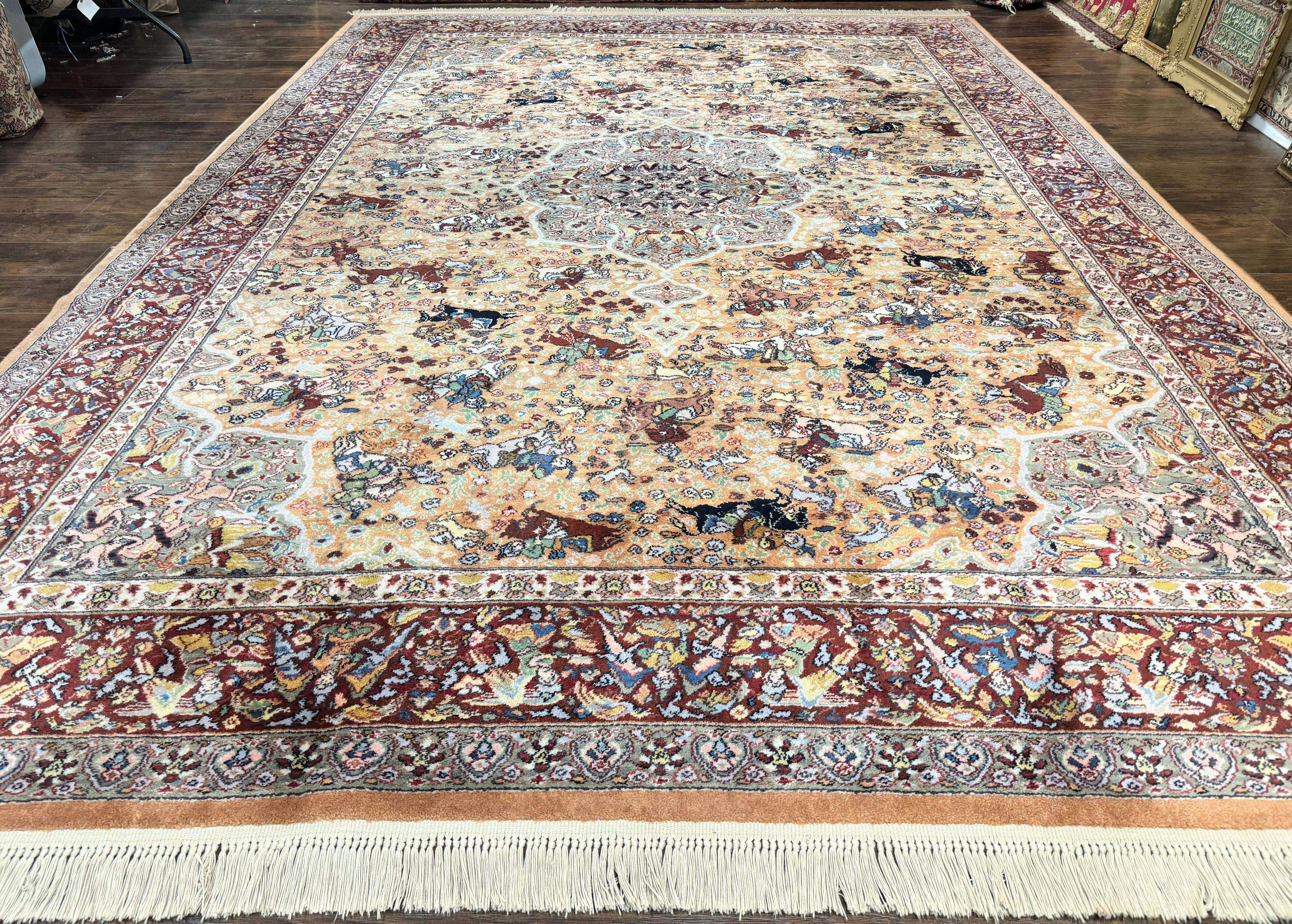 Karastan Rug 10x14 - Persian Hunting #723 - Wool Pile, Vintage - Jewel Rugs