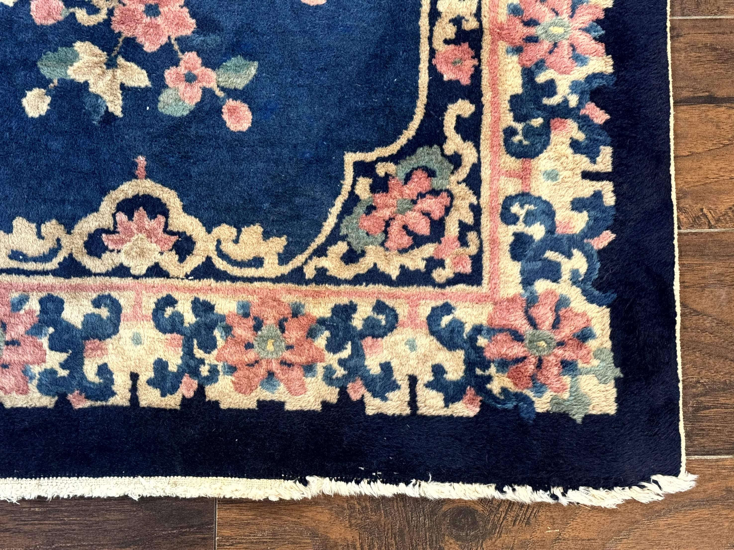 Chinese Rug 3x6, Peking Rug, Blue Chinese Wool Rug, Fete Rug - Jewel Rugs