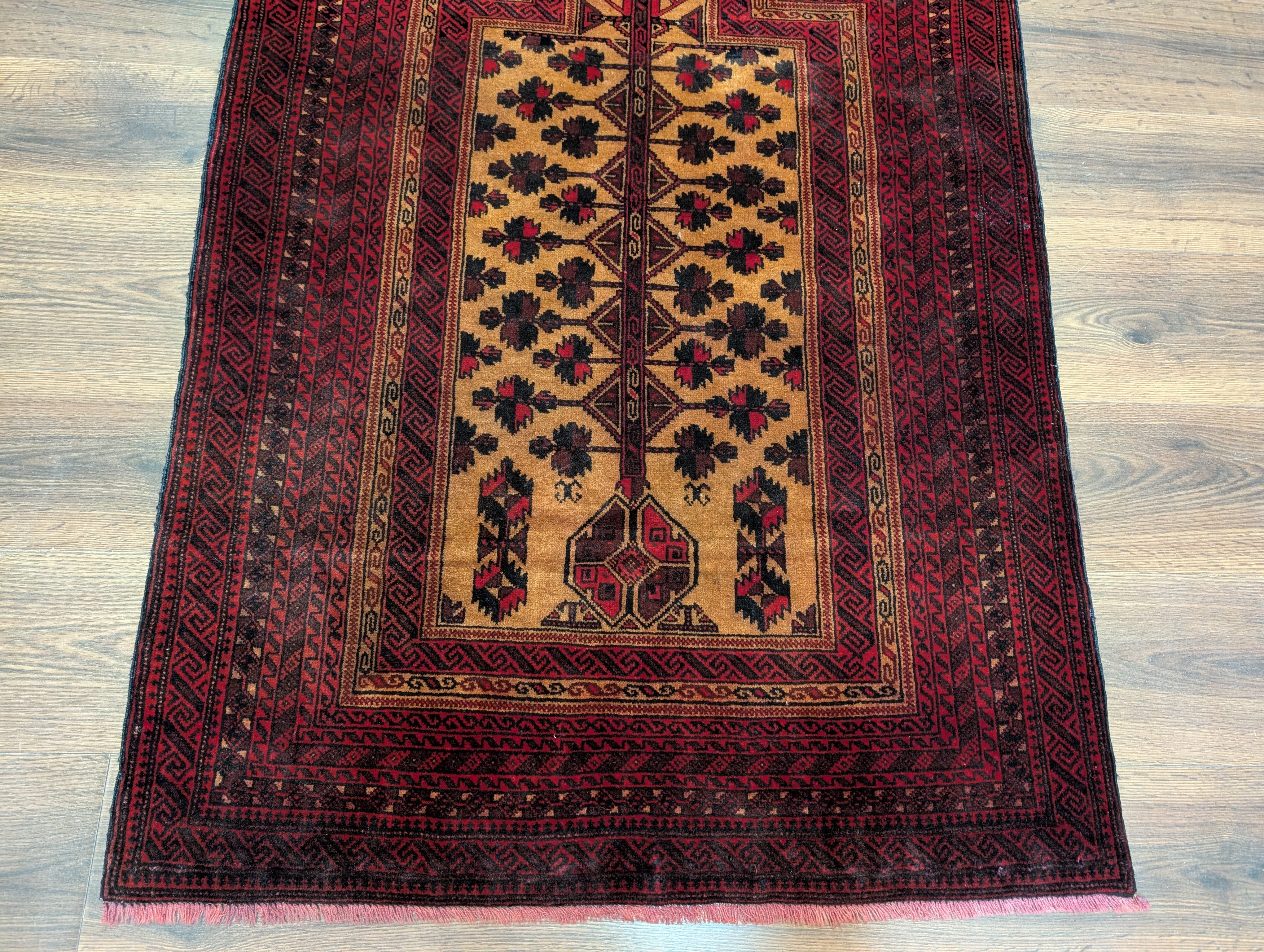 Afghan Prayer Rug 3x5, Baluch Rug, Tribal Carpet, Handmade, Wool, New - Jewel Rugs
