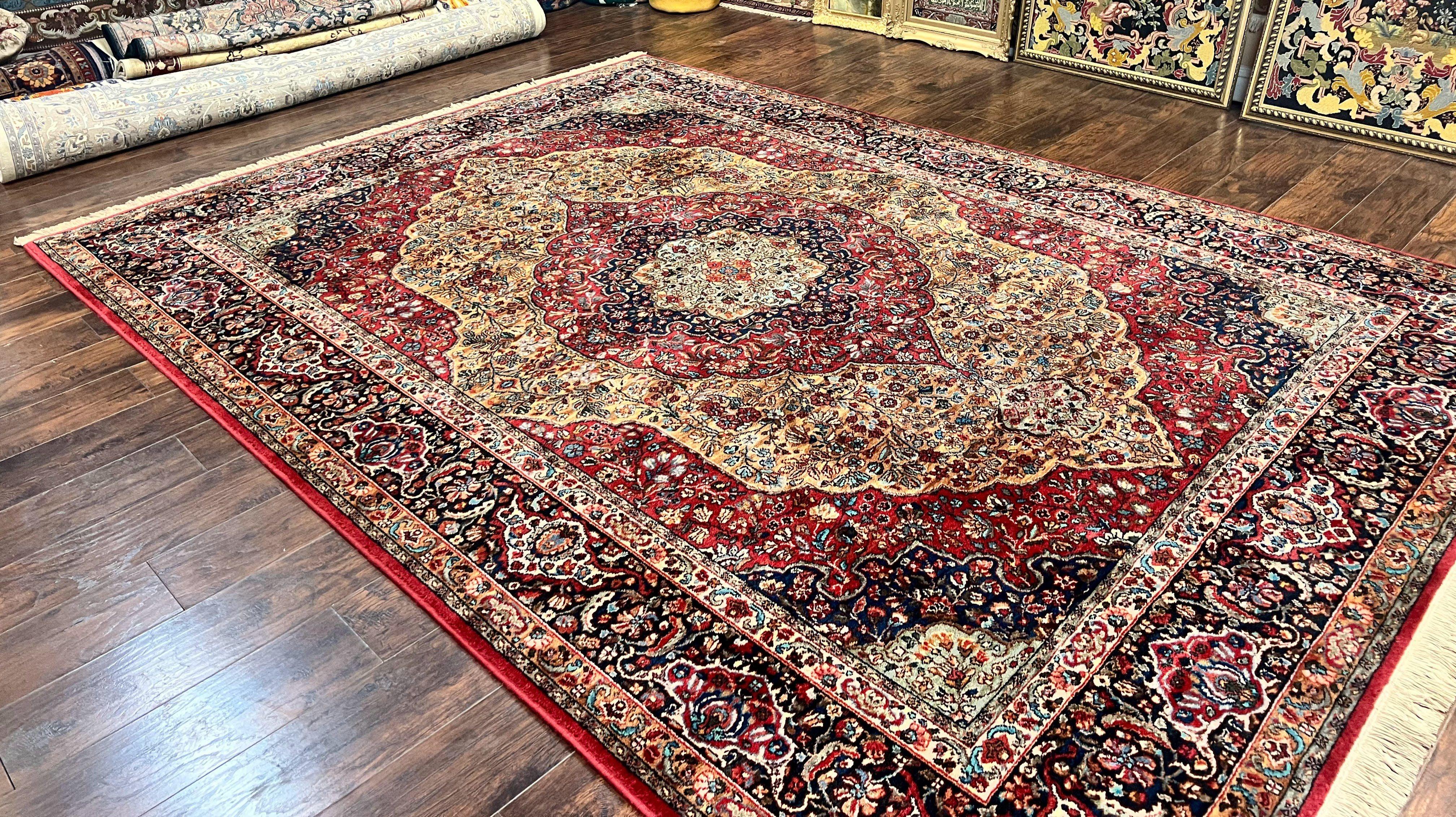 Karastan Rug 8.8 x 12 Medallion Kirman #700/718, Original Karastan Collection 700 Series, Discontinued Karastan Carpet Vintage Wool Karastan - Jewel Rugs