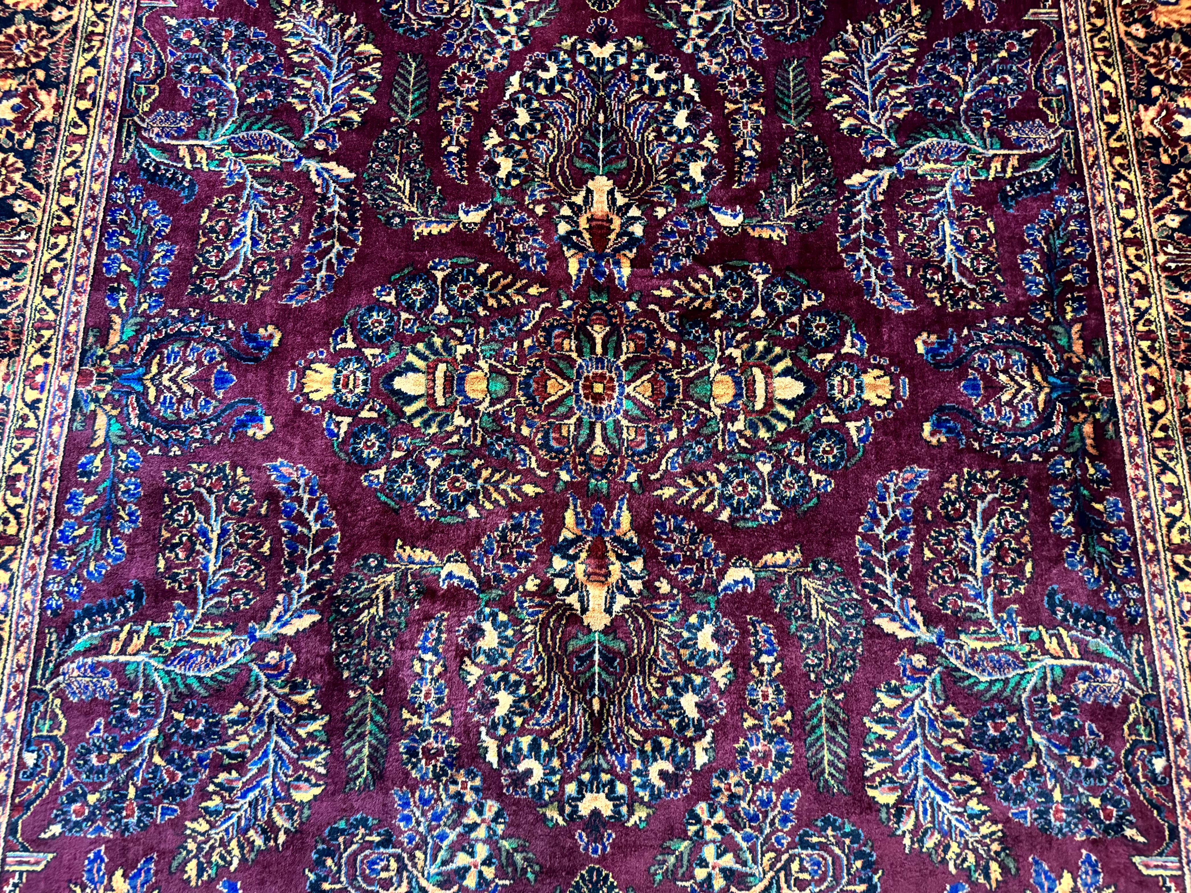 Antique Karastan Rug 8.6 x 12, Wool Pile, Vintage Discontinued Karastan Sarouk Lanamar - Jewel Rugs