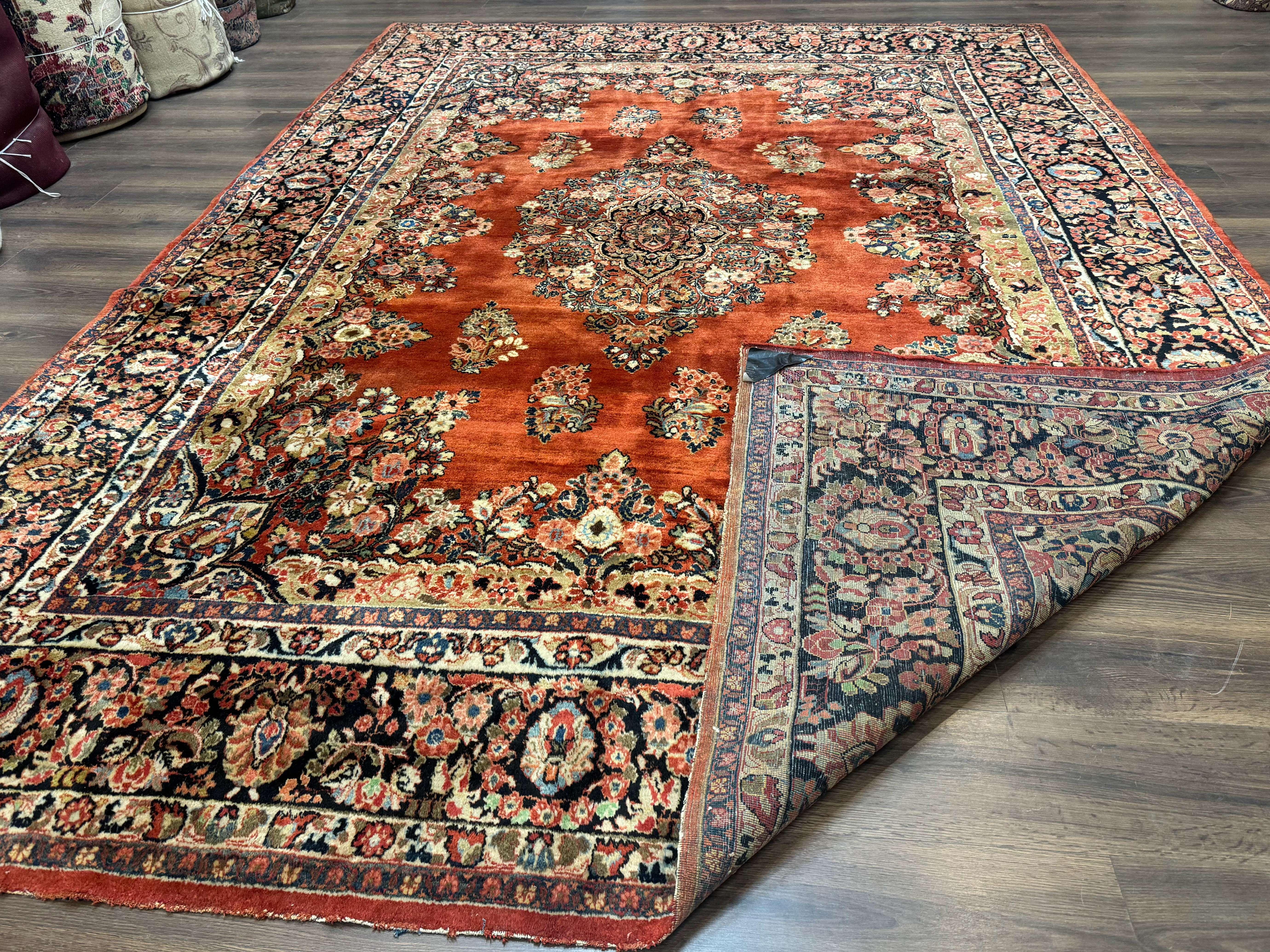 Antique Persian Sarouk Rug 9x12 - Jewel Rugs