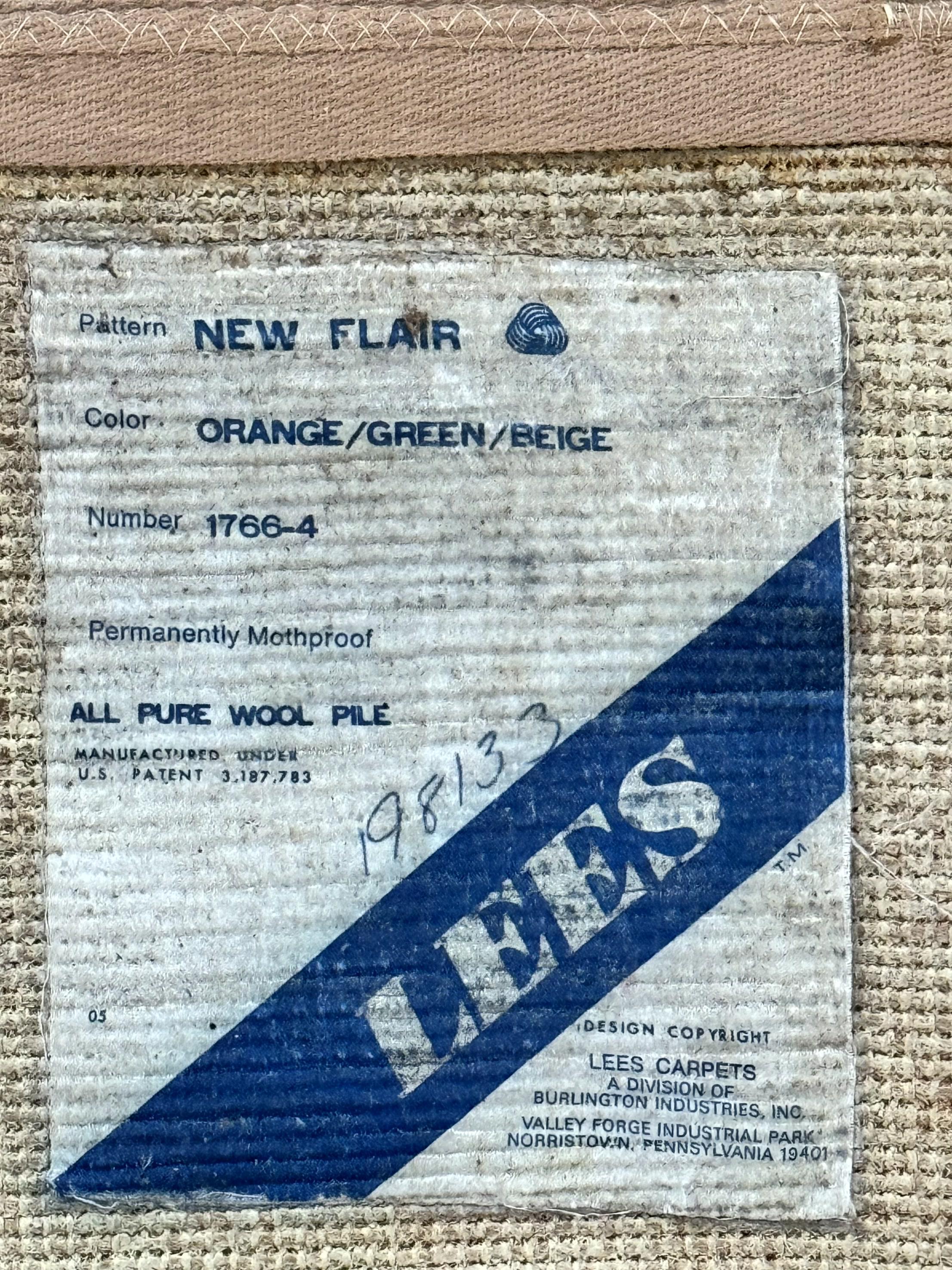 Floral Rug 6x9, Orange Green Beige, Vintage, Wool - Jewel Rugs