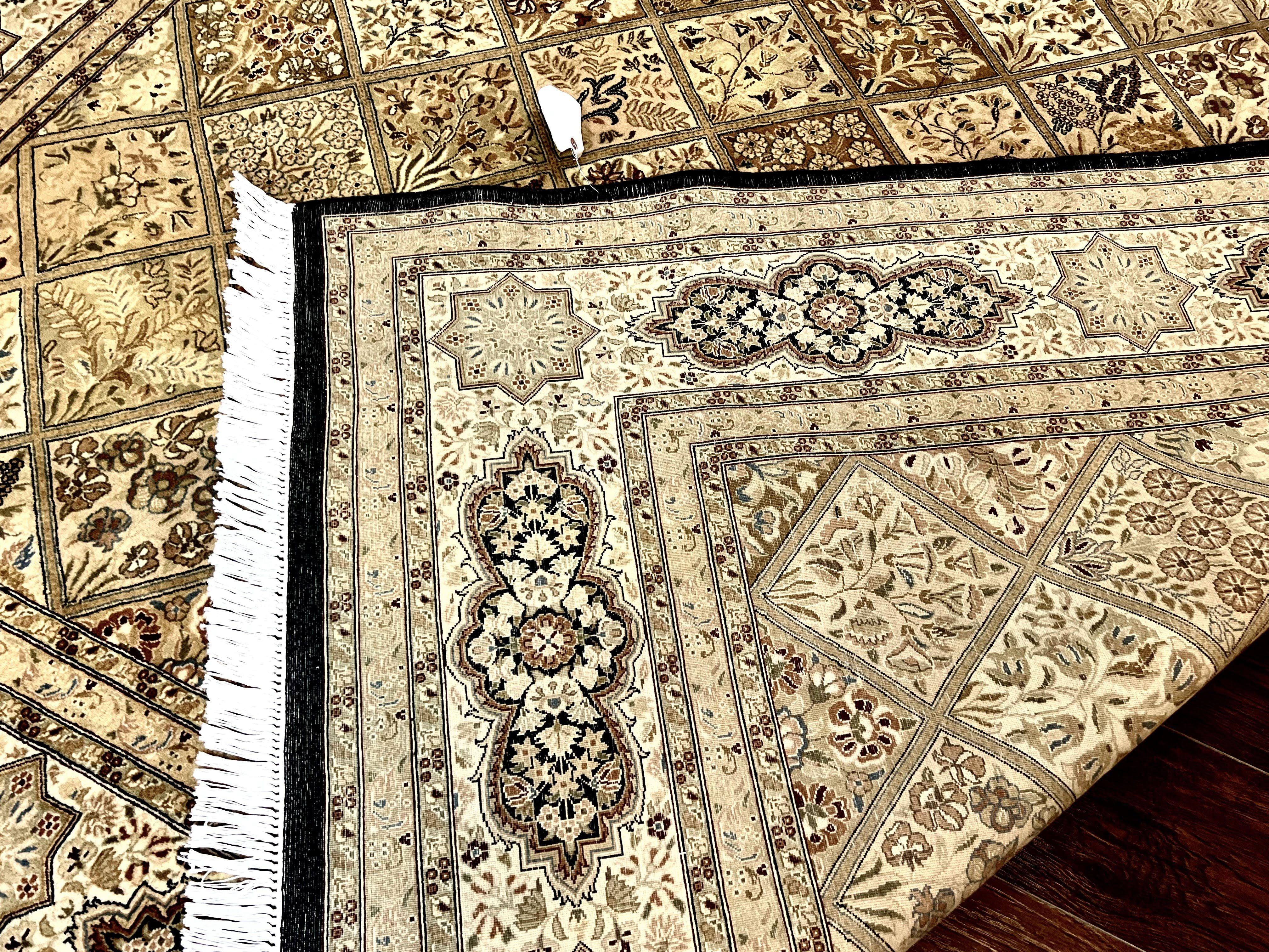 Pak Persian Rug 8x10, Multipanel Kirman Design, Wool Hand Knotted Vintage Carpet, Fine Weave Oriental Rug 8 x 10 - Jewel Rugs