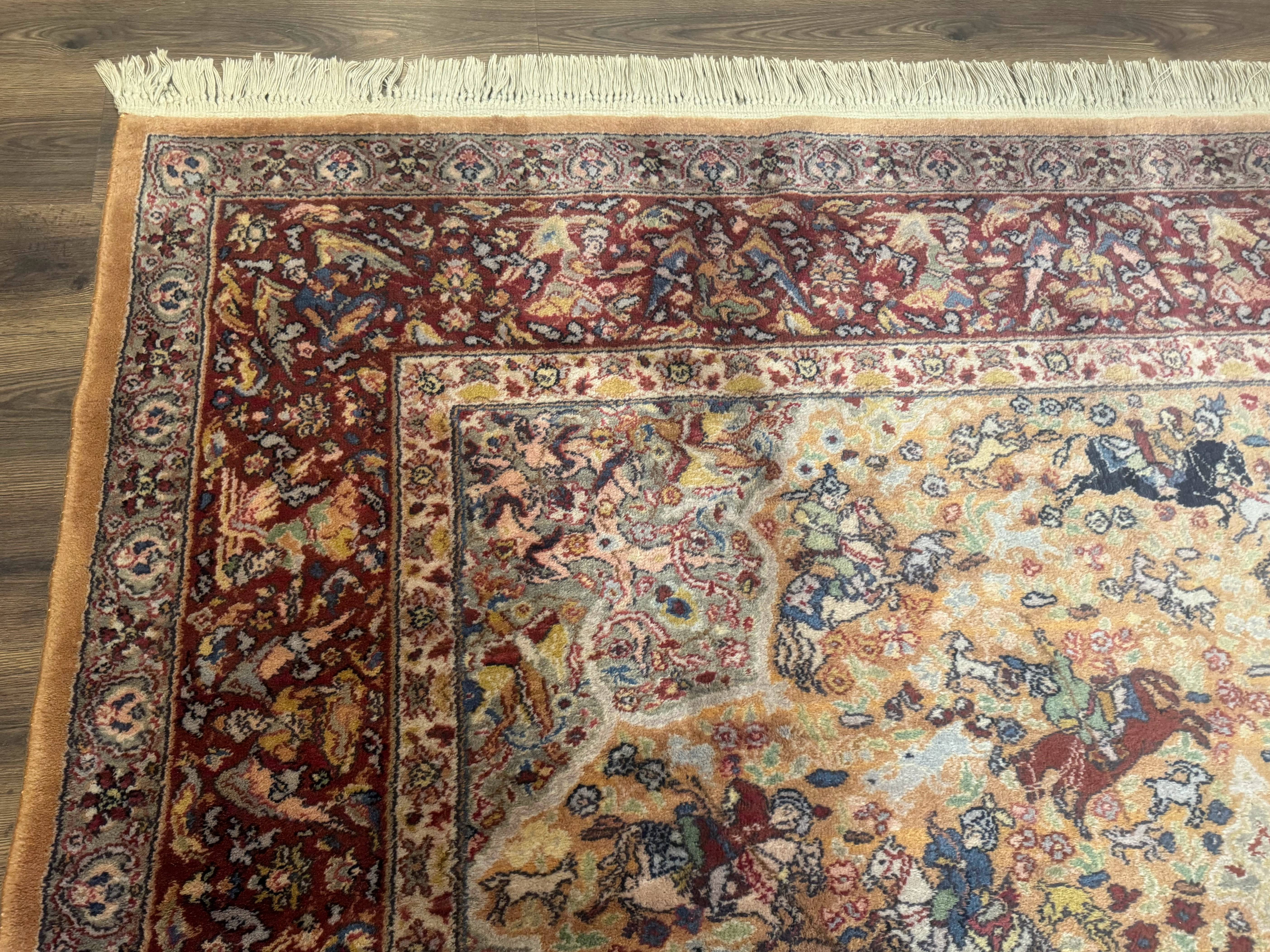 Karastan Rug 8.8 x 12 Persian Hunting #723, Wool Pile, Original 700 Series - Jewel Rugs