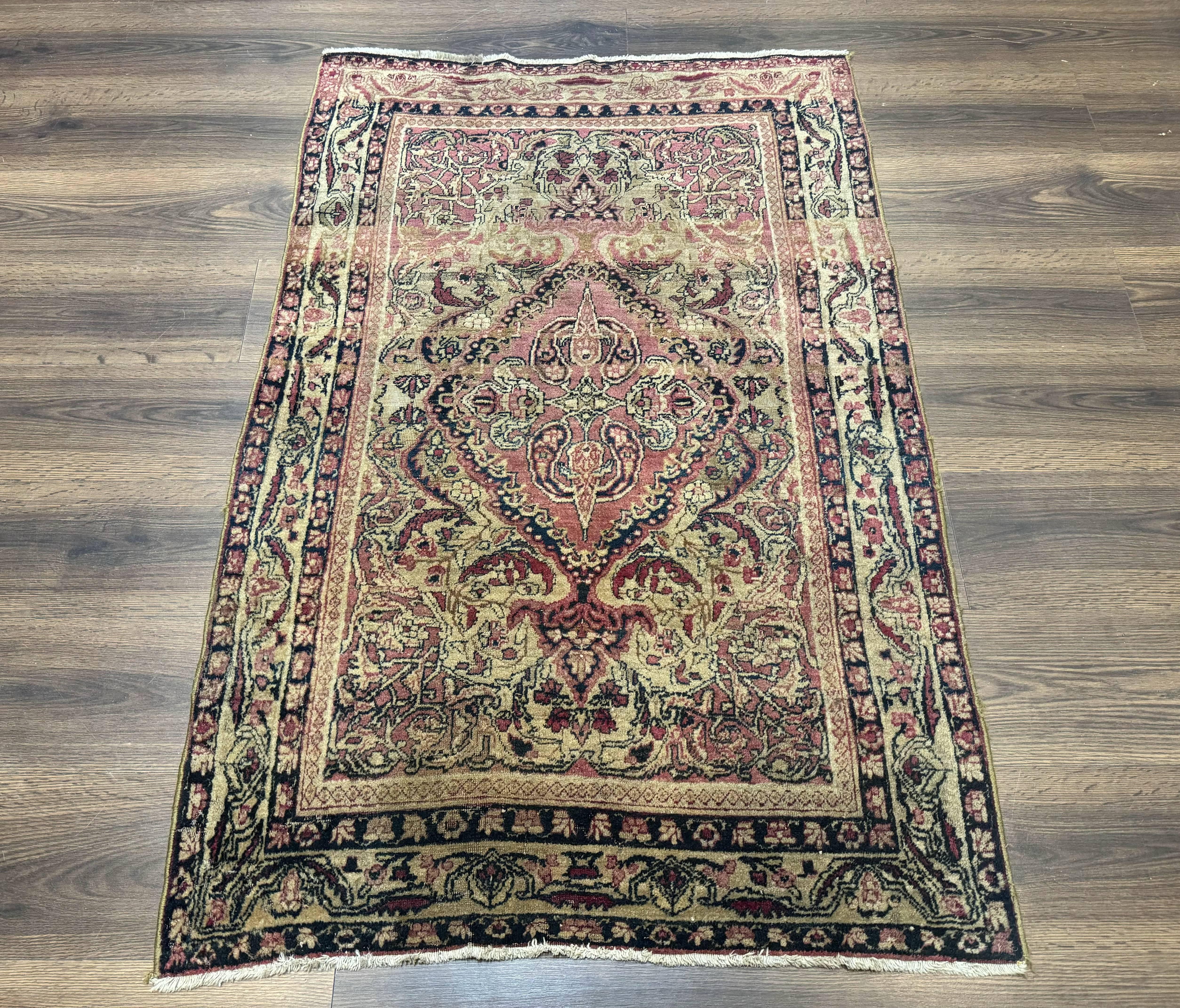 Antique Persian Lavar Rug 3x5, Persian Kerman Rug, Traditional Persian Carpet - Jewel Rugs