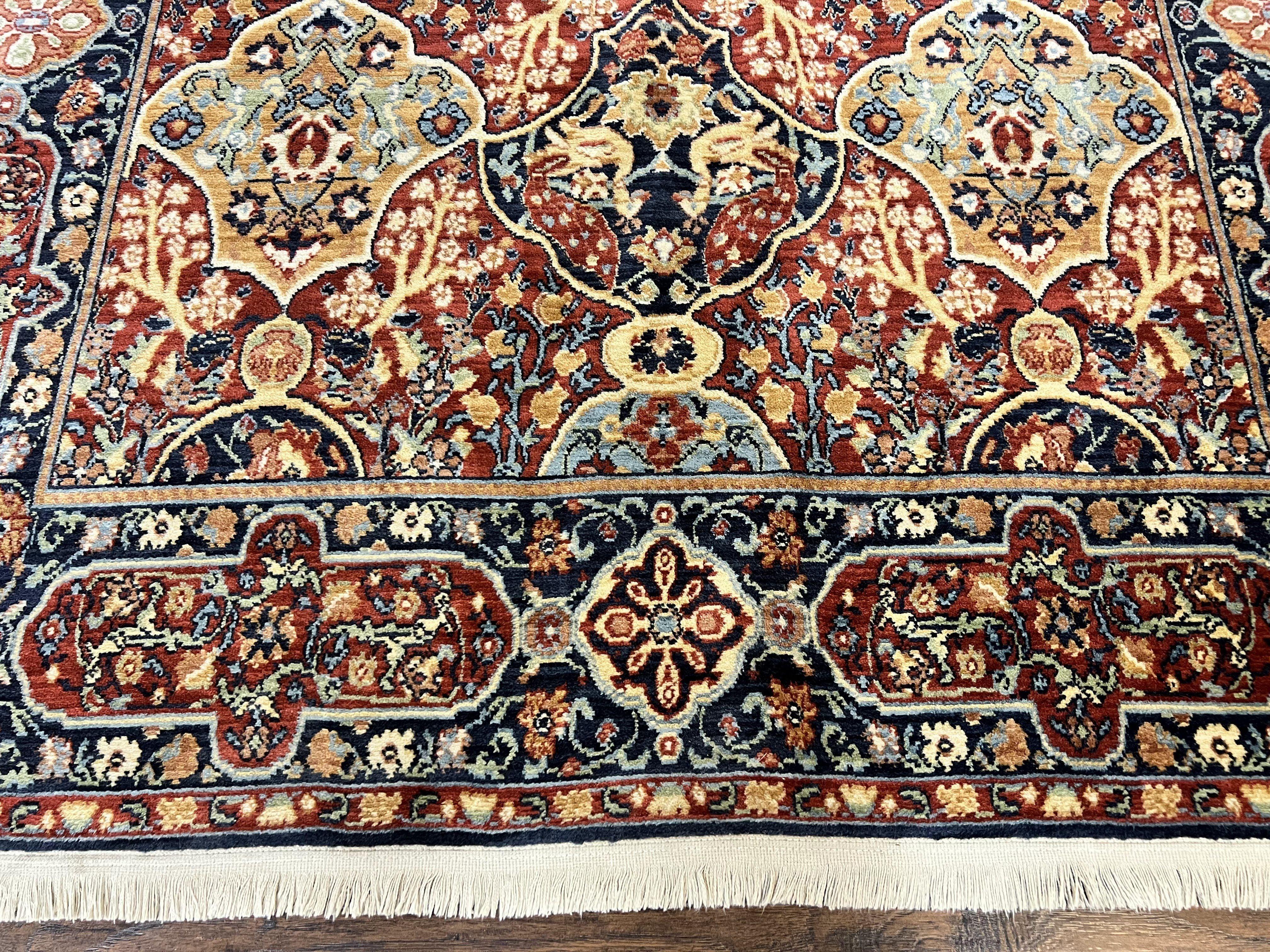 Karastan Rug 6x8, English Manor Hampton Court 2120, Discontinued Wool Pile, Vintage Medium Sized Area Rug - Jewel Rugs