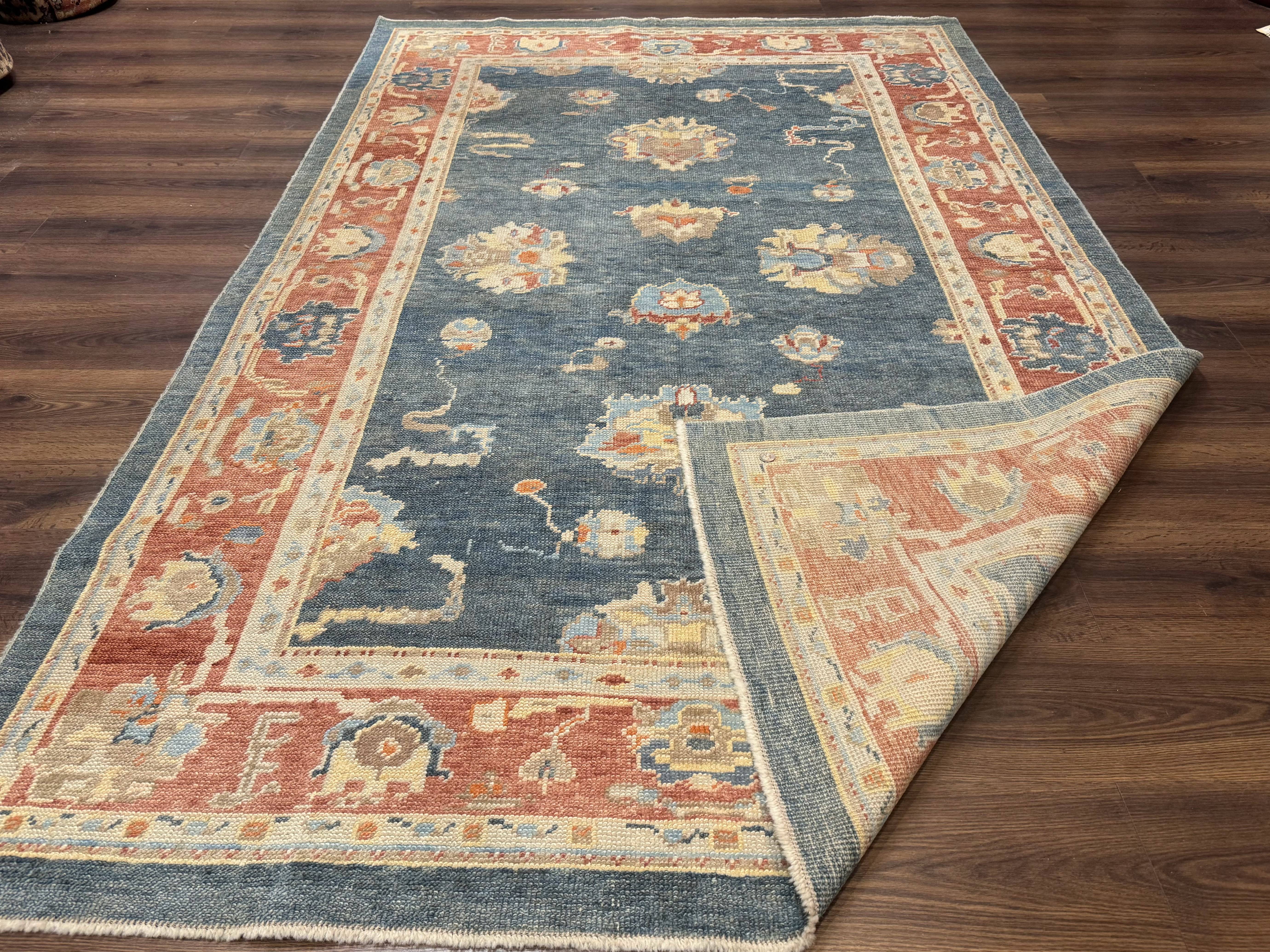 Turkish Oushak Rug 6x9, Sultanabad Carpet, Medium Size Oriental Rug - Jewel Rugs